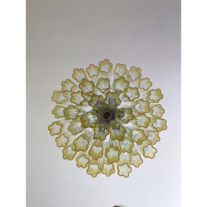 Contemporary Sputnik "Tronchi" Vanished Amber Chandelier In Venini Style photo vinterior