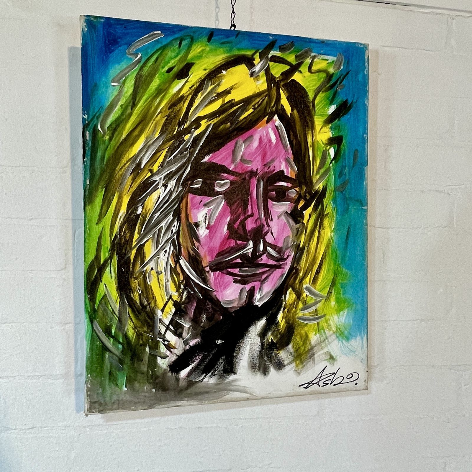 photo for sale Icons Canvas Paintings, Signed   Uk Street Artist, Set Of 3