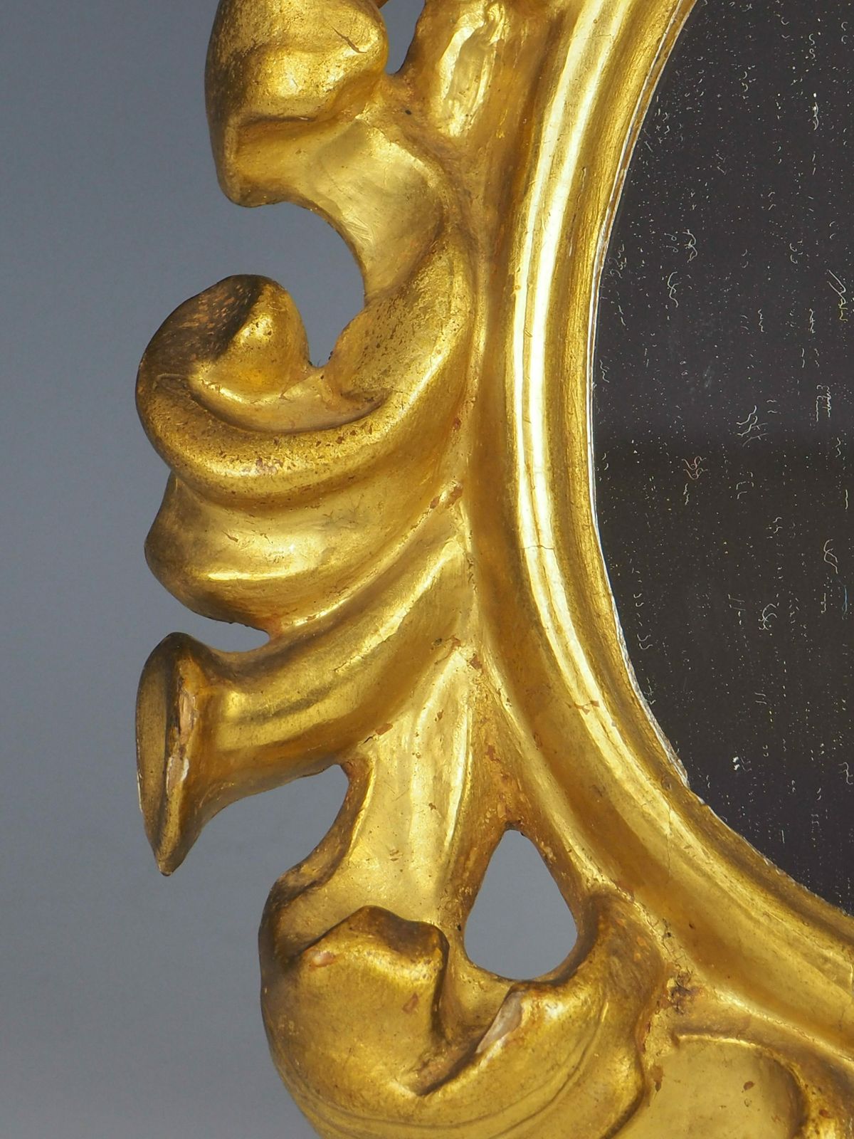 Exquisite Antique Italian Giltwood Wall Mirror photo buy