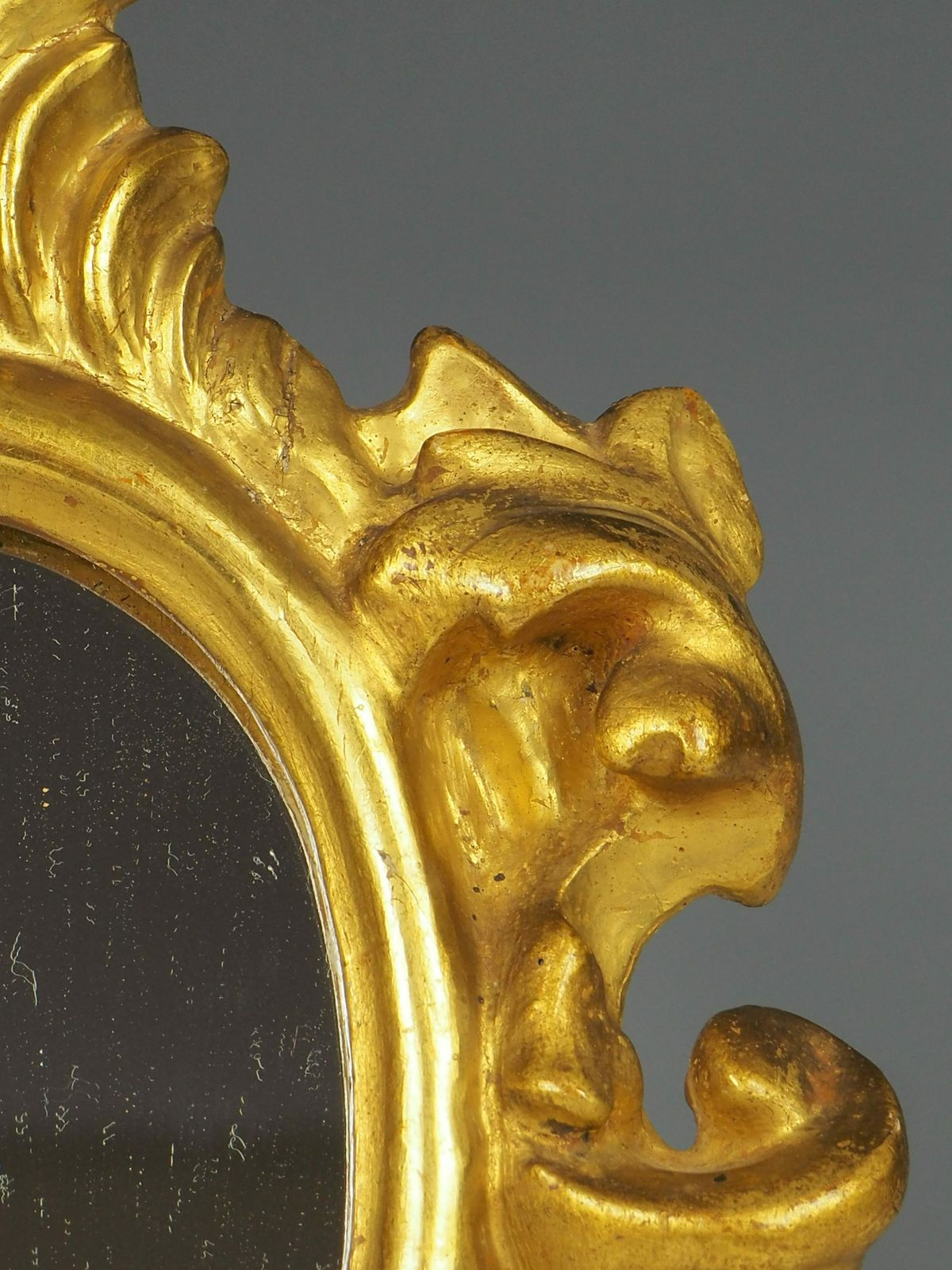 Exquisite Antique Italian Giltwood Wall Mirror photo vintage