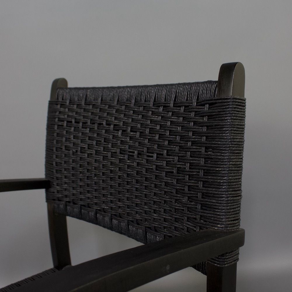 Black Woven Armchair photo vinterior
