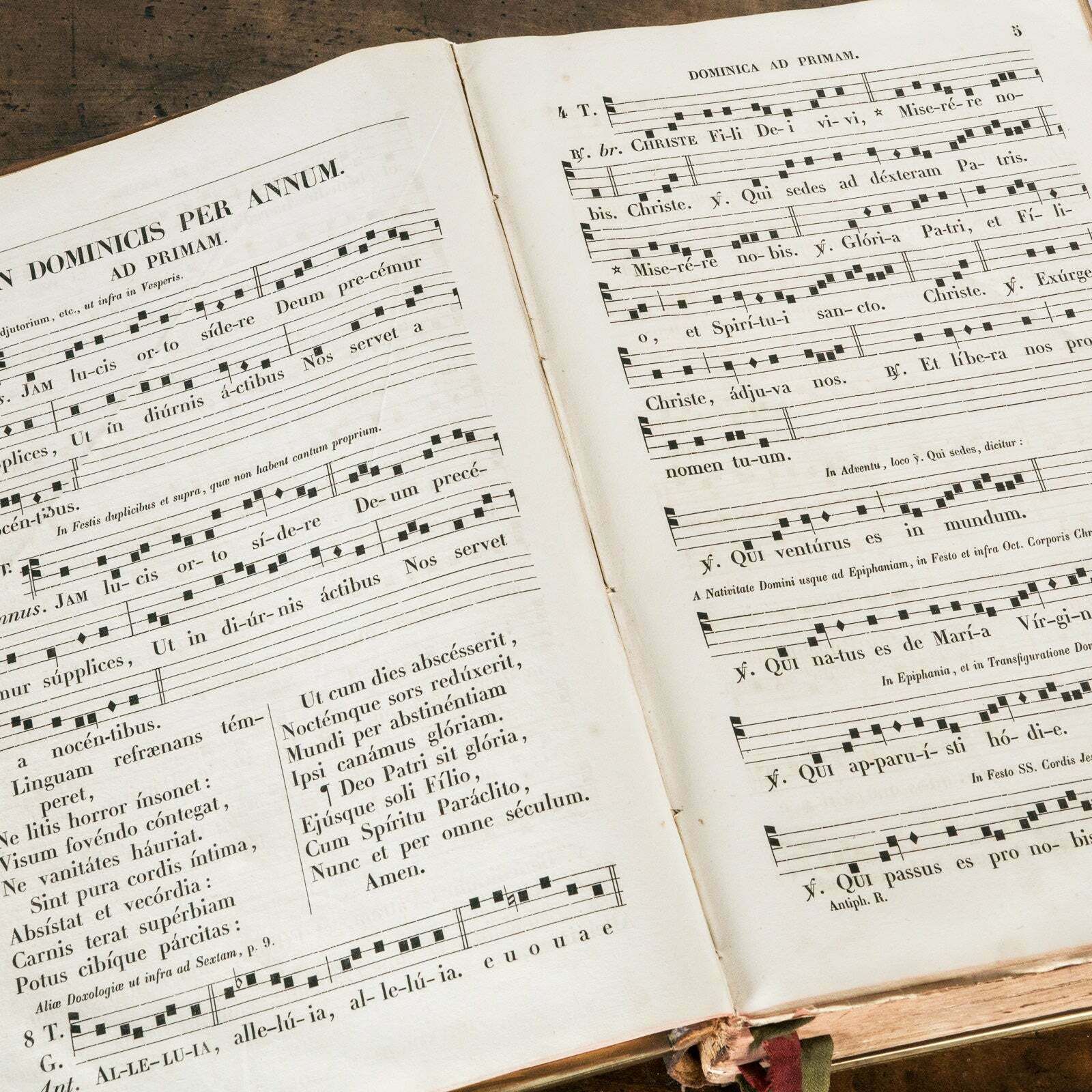 Antique Roman Sing Book "Antiphonaire" photo Home Decor