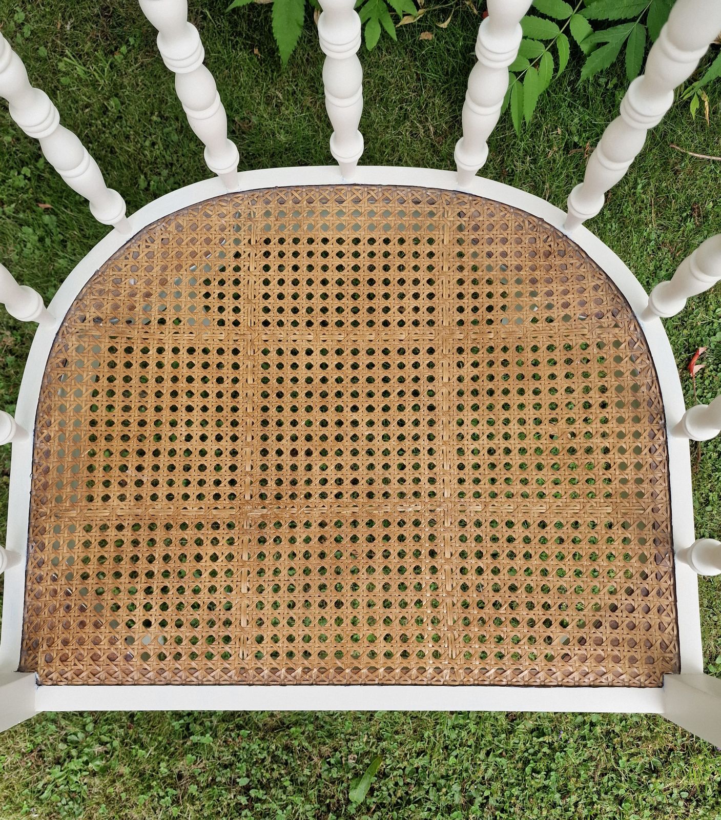 Large Colonial Style Painted Caned Chair photo for sale