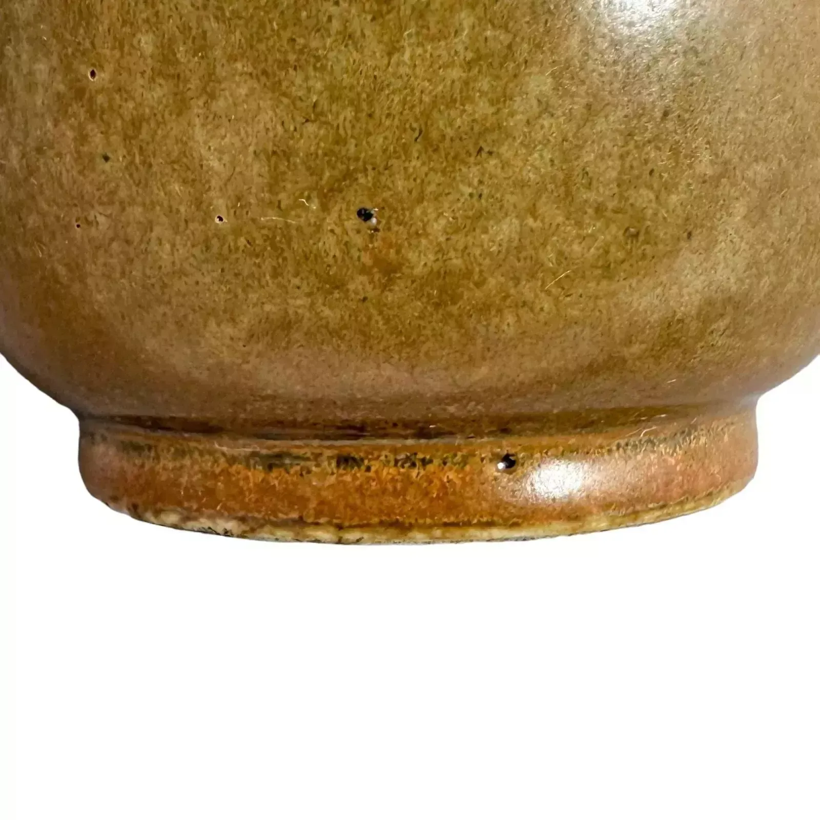 photo vintage Antique Chinese 19th Century Brown Tea Dust Glaze Vase, Long Neck, Bulbous Belly
