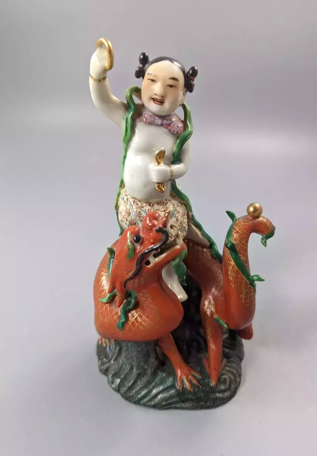 photo for sale Chinese Famille Rose Figure Of Nezha, C.19 Th