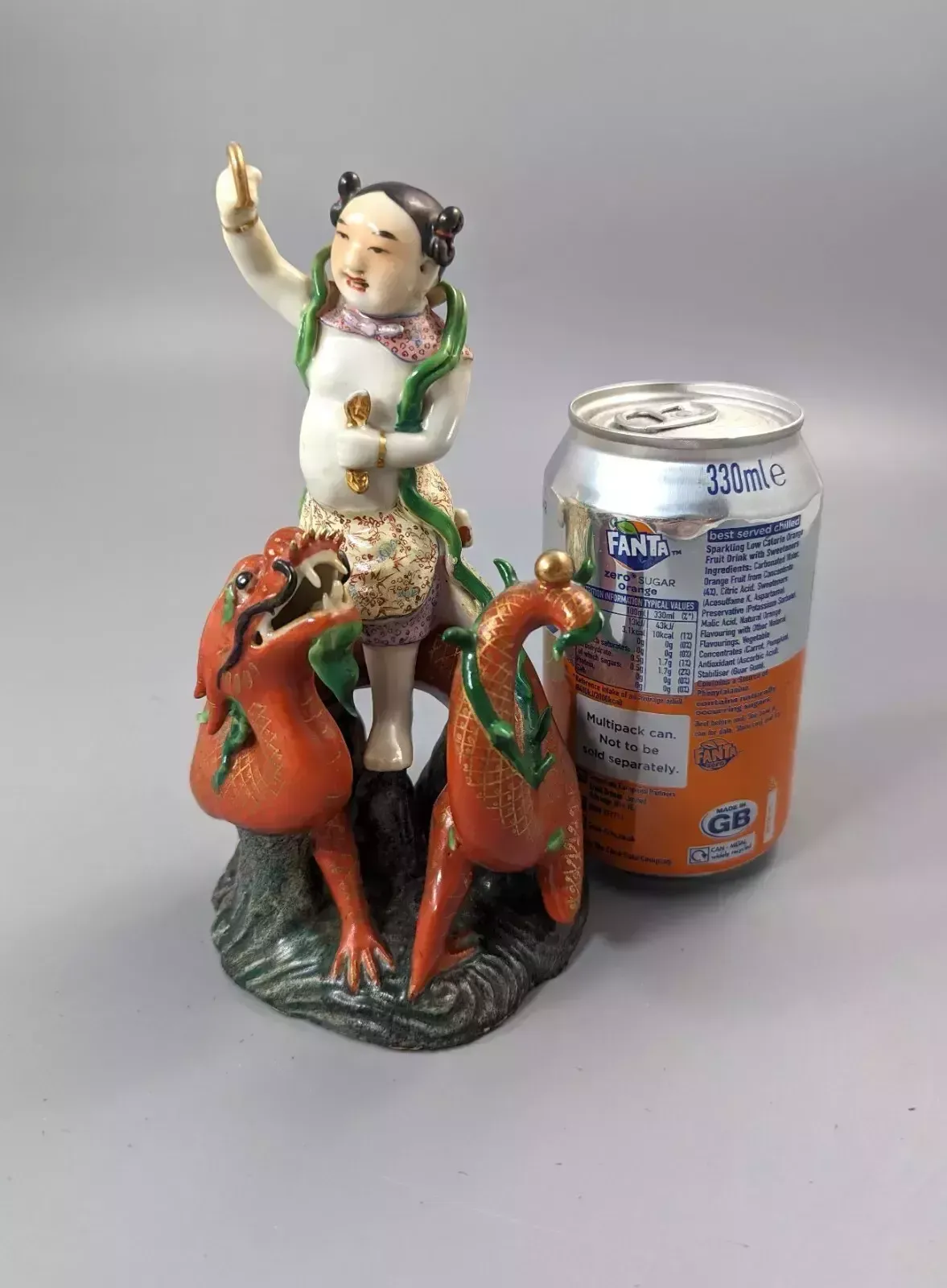 photo vinterior Chinese Famille Rose Figure Of Nezha, C.19 Th