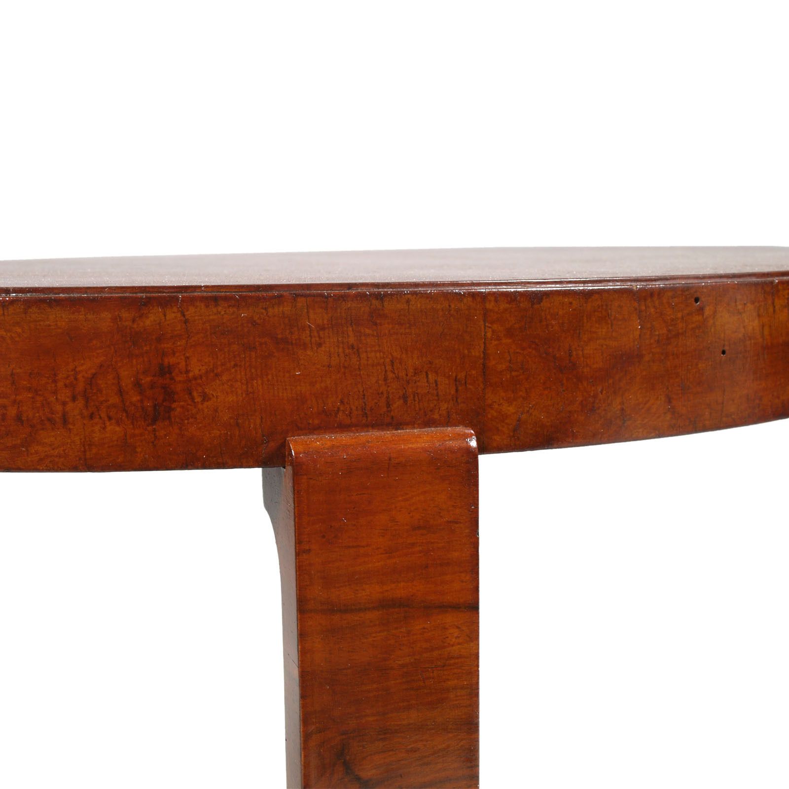 1930 Oval Coffee Table Art Deco By Osvaldo Borsani In Veneered Walnut photo Furniture