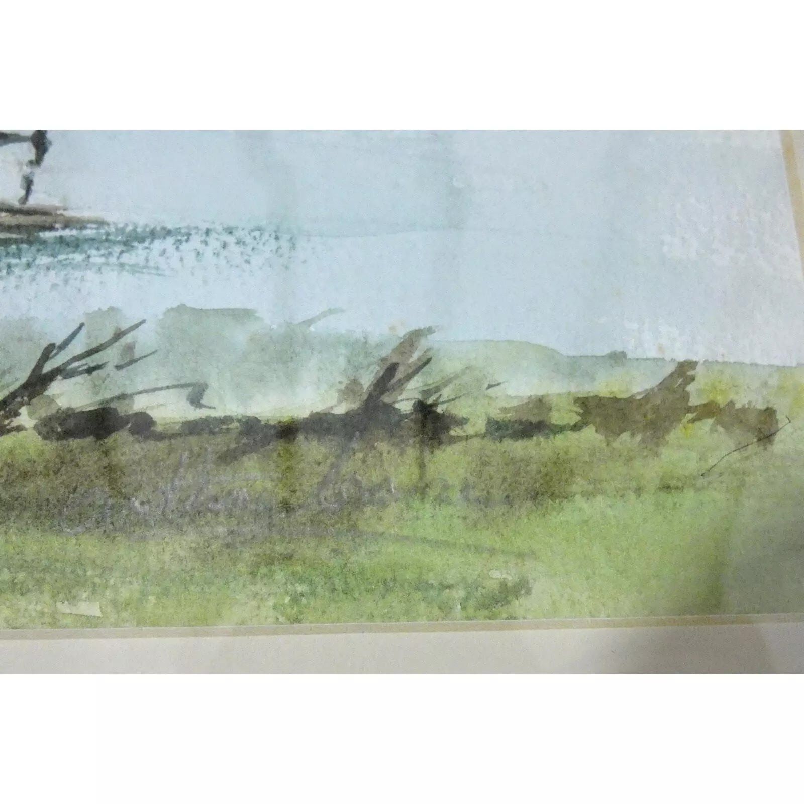 Original Framed Watercolour Painting "Blythburgh Looking To Southwold" Signed photo Art