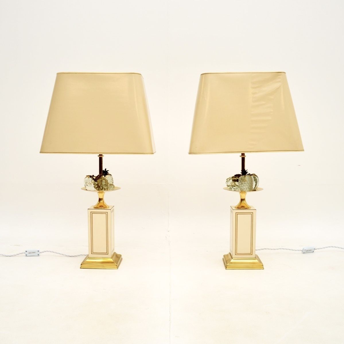 Pair Of Vintage French Table Lamps By Le Dauphin photo furniture