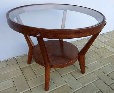 photo for sale Coffee Table In Oak By Kropaček & Kozelka, Czech Mid Century 1940s