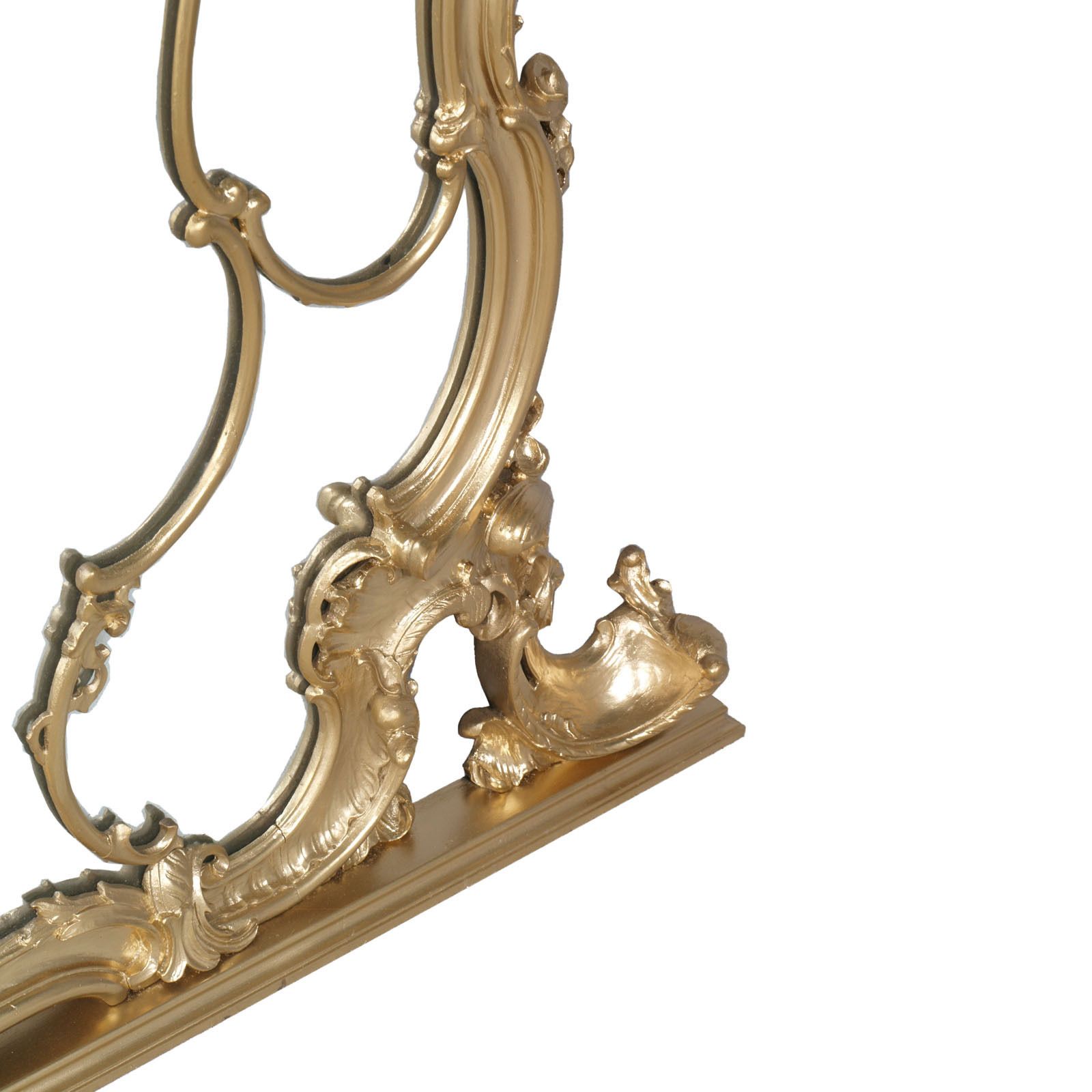 19th Century Great Venice Baroque Wall Mirror, Hand Carved Walnut Gold Leaf photo vinterior