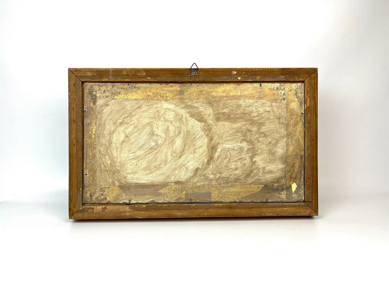 photo for sale Antique Oil Painting Smoking Vesuv Vulcano Gulf Of Naples By A. Schwarzbeck About 1880
