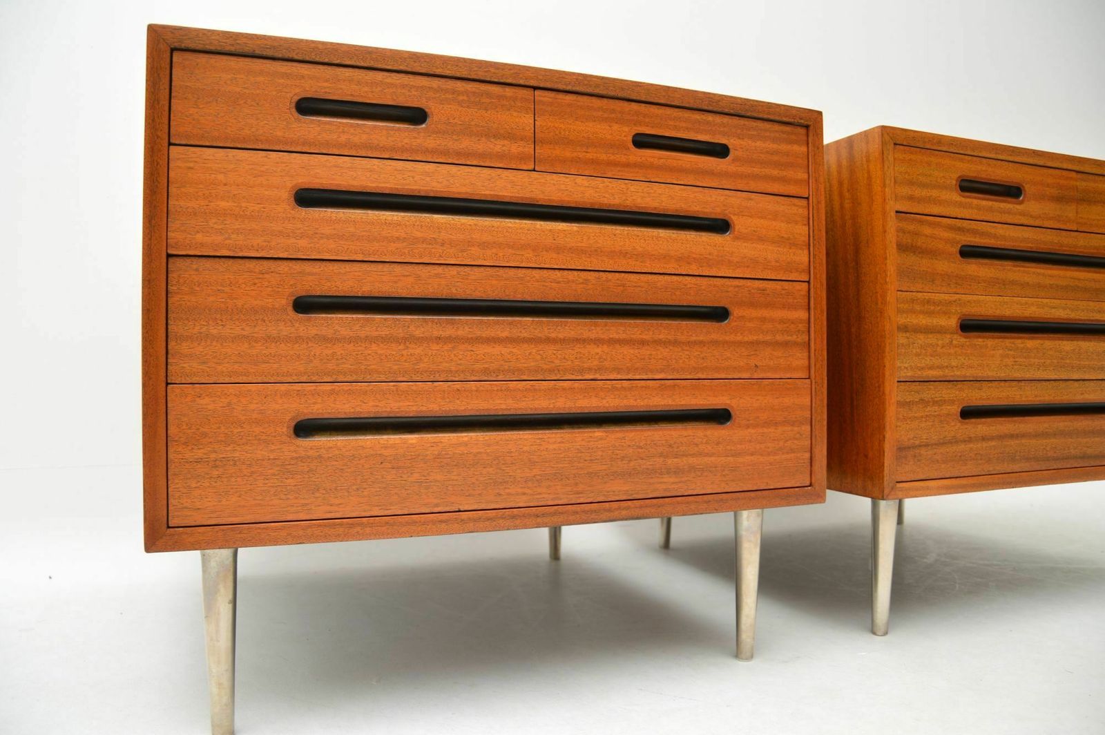 1960’s Pair Of Vintage Mahogany Chests By Edward Wormley For Dunbar photo for sale