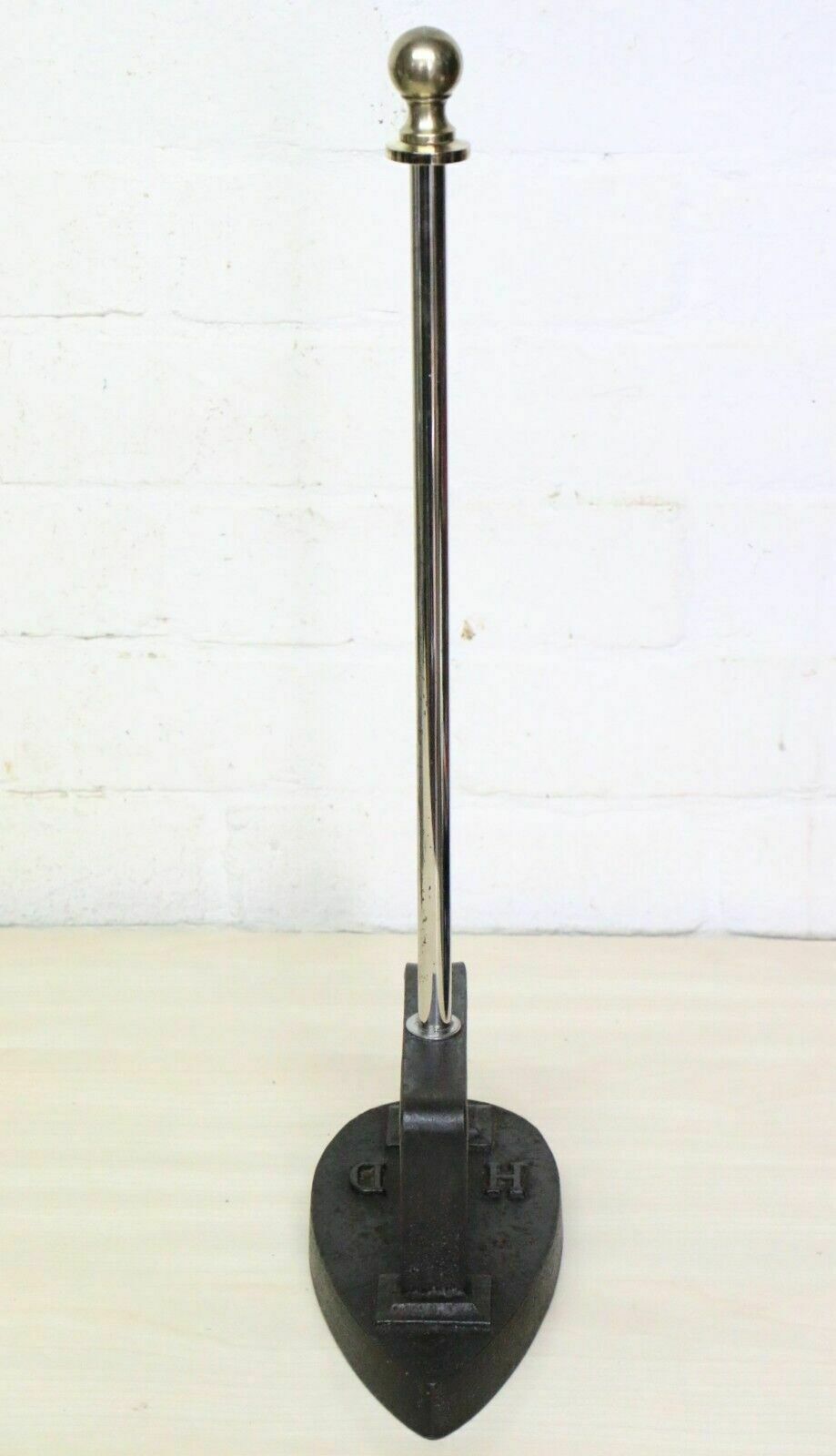 Antique Cast Iron Door Stop Converted French Flat Iron Doorstop Unique photo 78.0