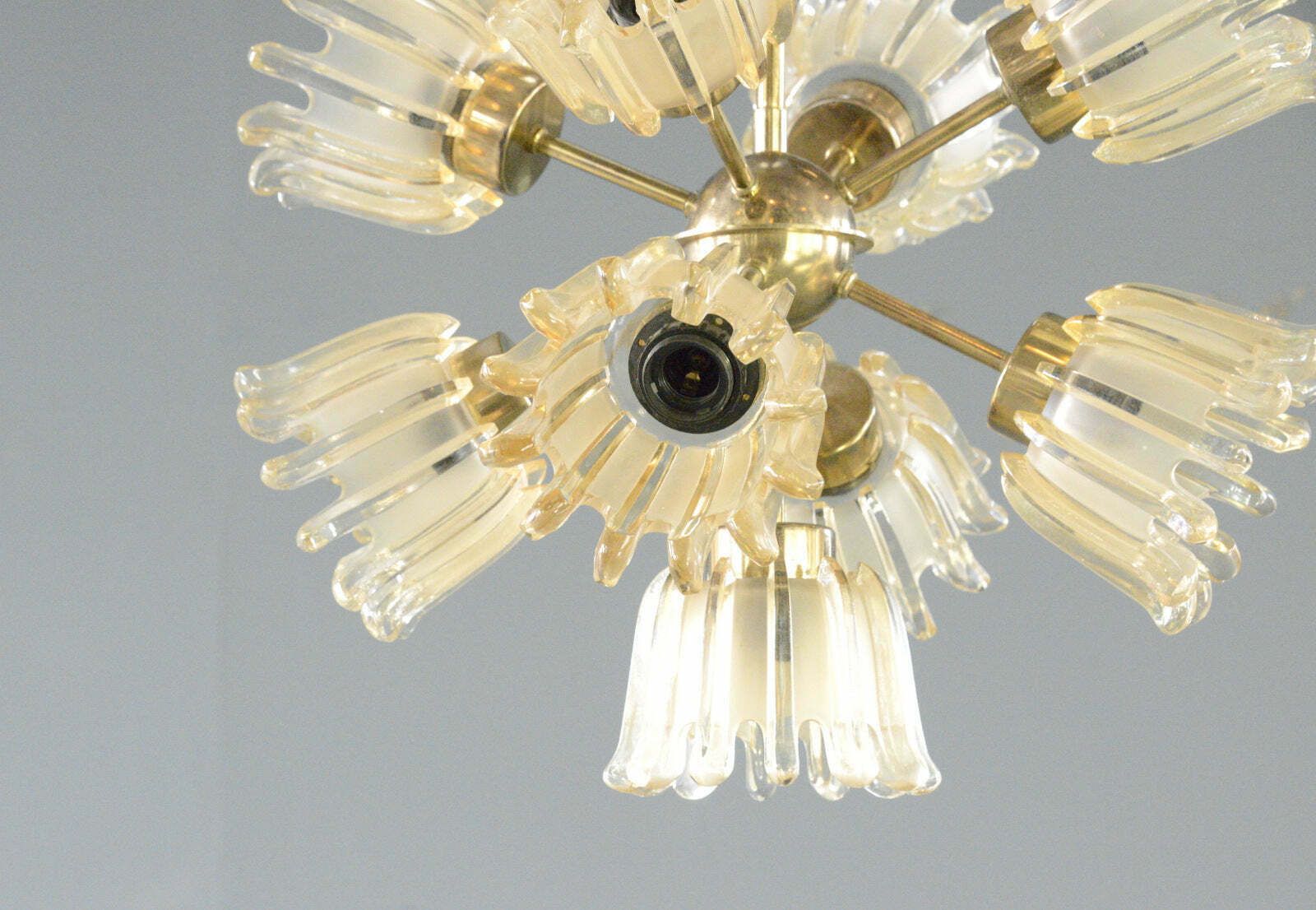 Mid Century Chandelier By Leclaire & Schäfer Circa 1960s photo for sale