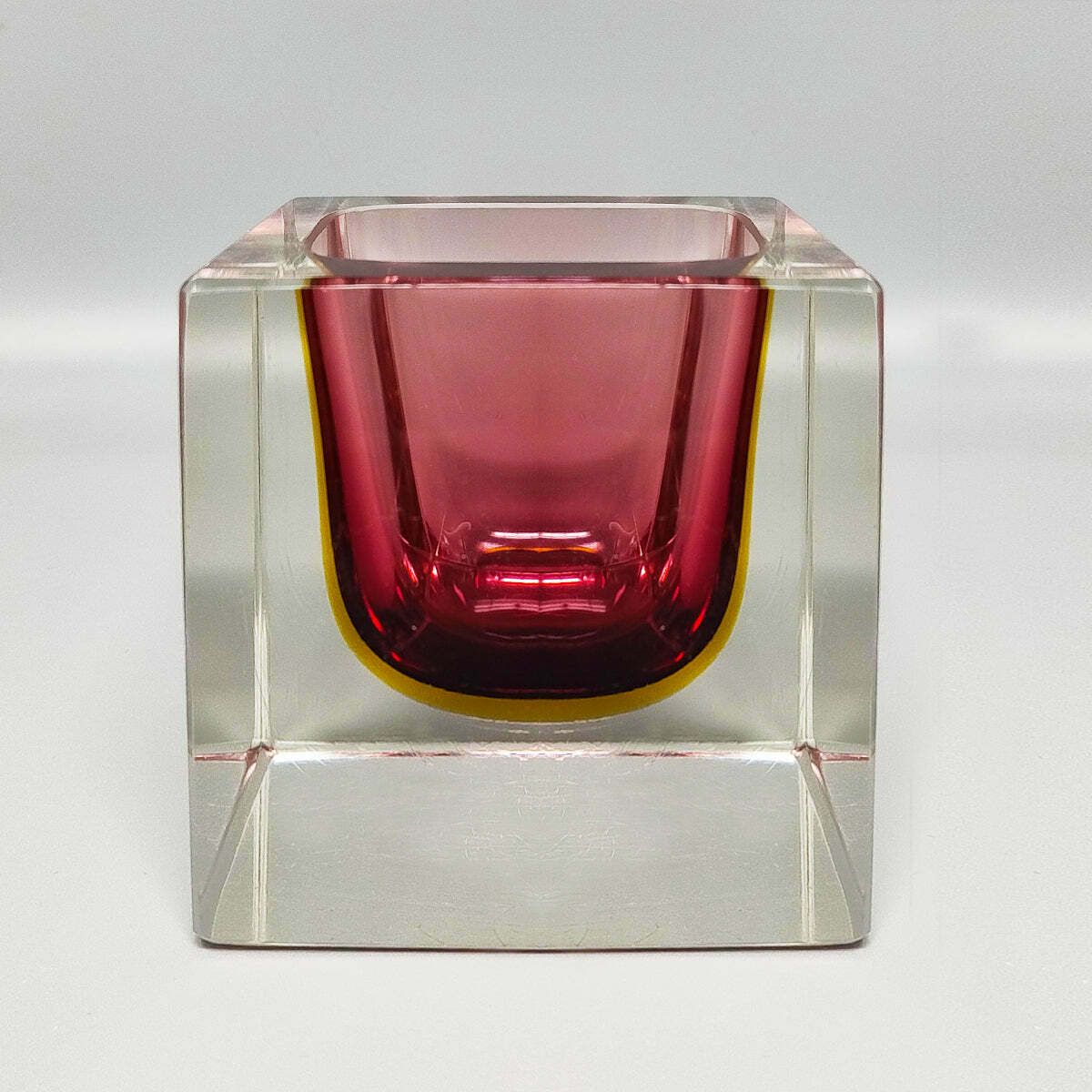 1960s Stunning Large Murano Pink Ashtray Or Catch All By Flavio Poli For Seguso photo for sale