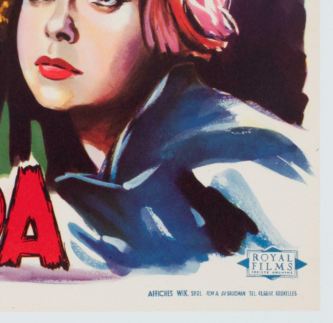 La Strada 1955 Belgian Film Poster photo vintage