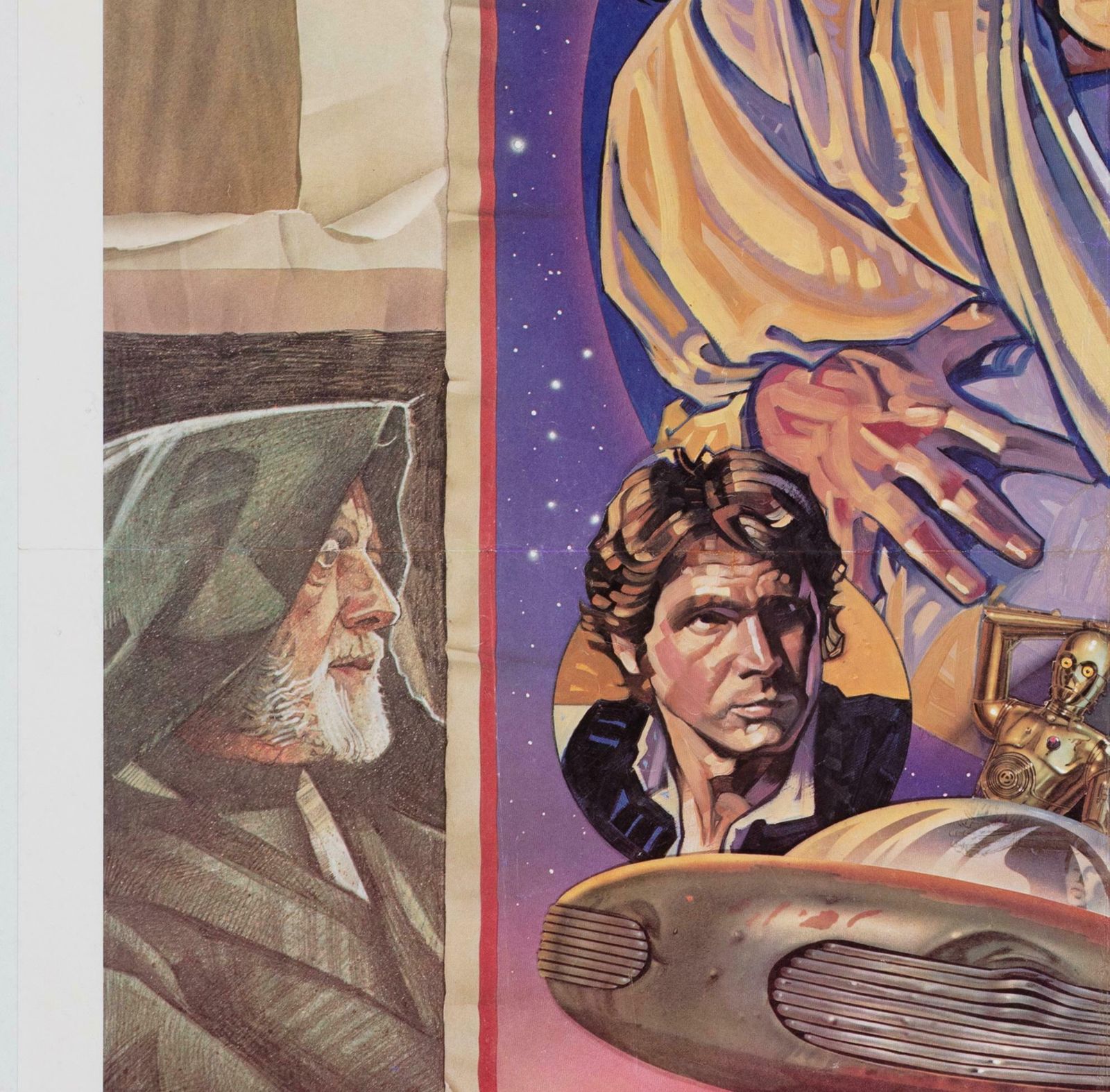 Star Wars Us 1 Sheet Style D Original Film Movie Poster, Struzen, 1977 photo 1375.0