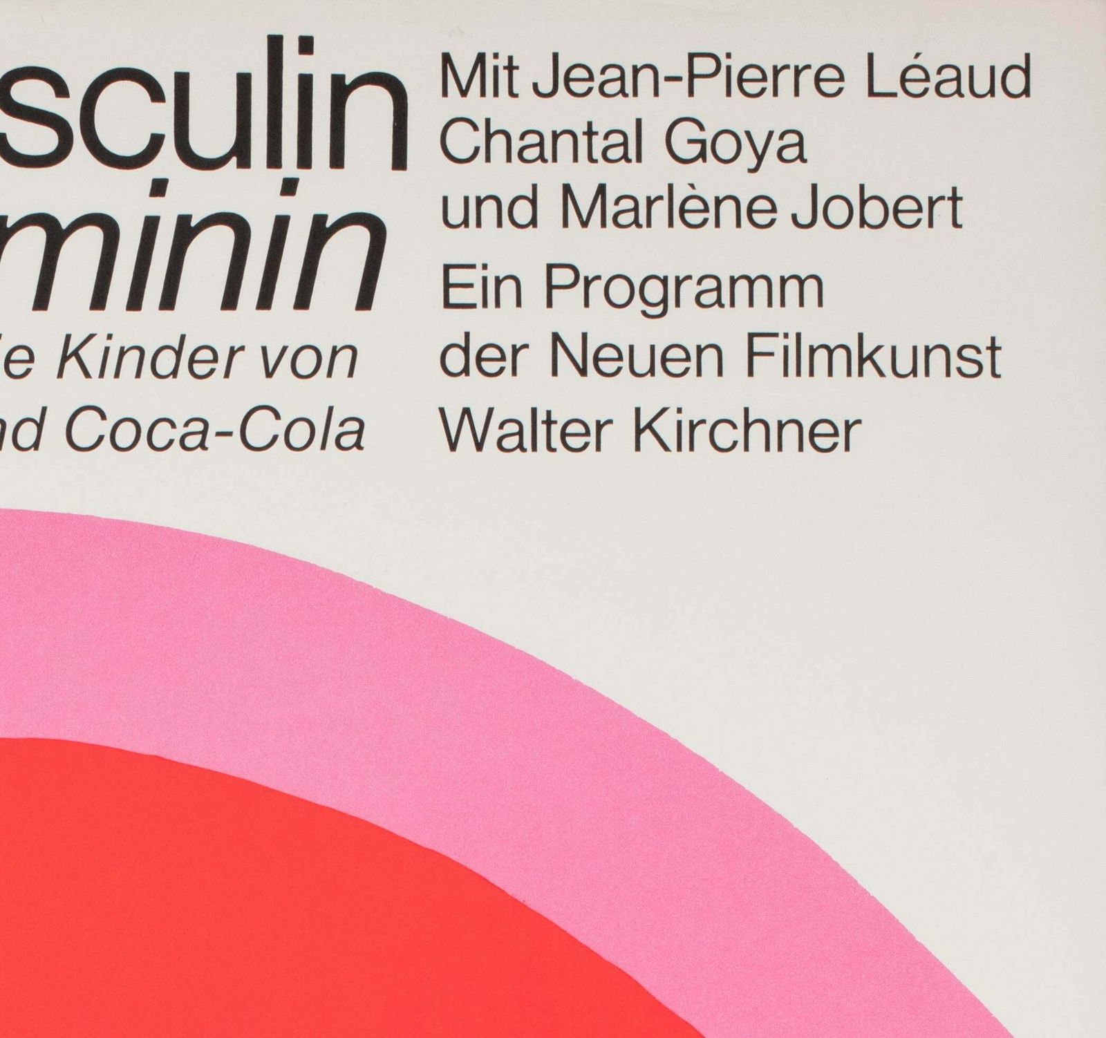 Masculin Feminin 1966 German A1 Film Poster, Hans Hillmann photo Art