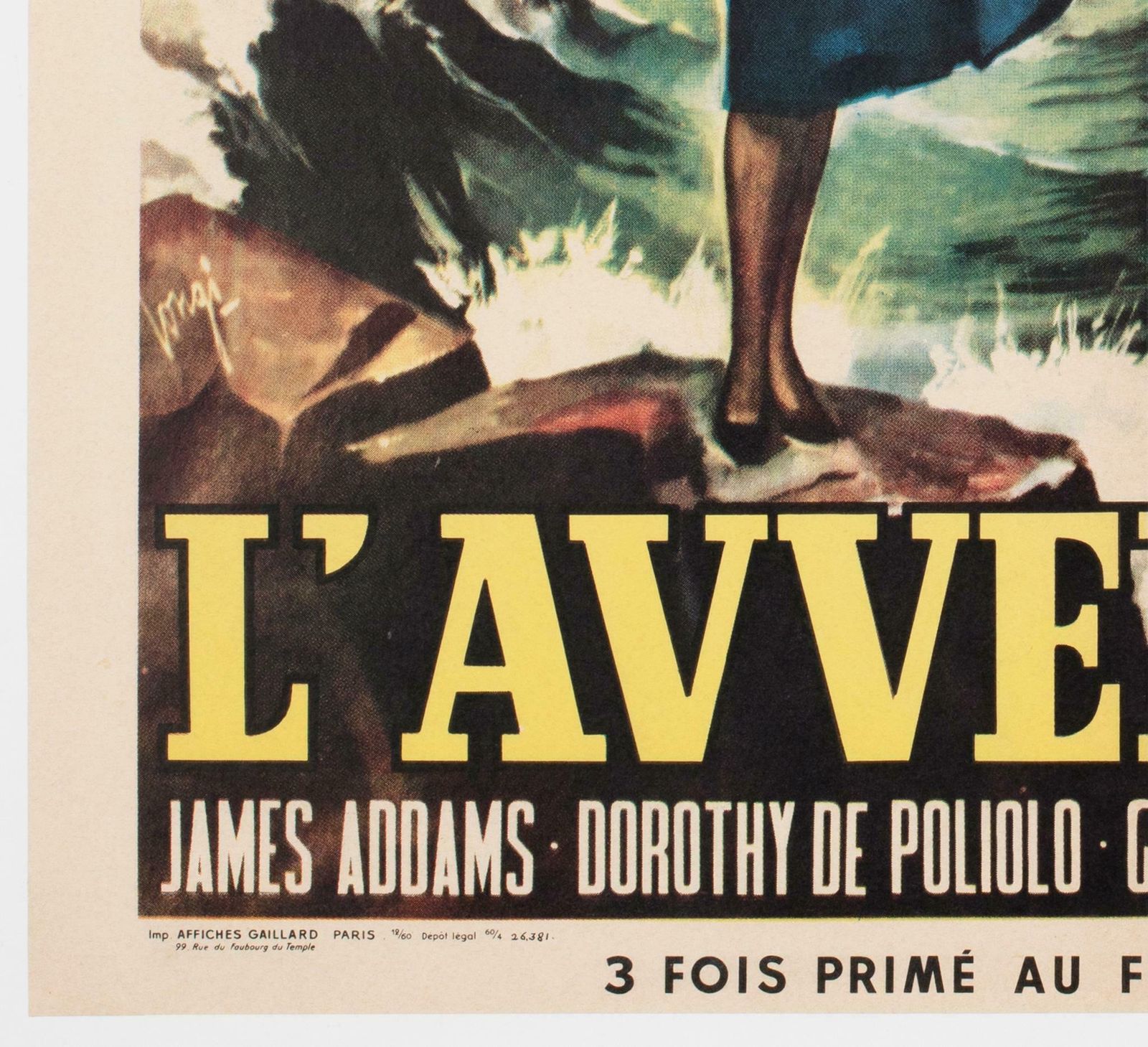 L'avventura 1960 French Moyenne Film Poster, Carlantonio Longi photo buy