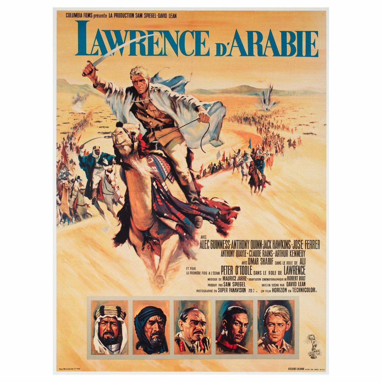 Lawrence Of Arabia 1963 French Moyenne Film Poster