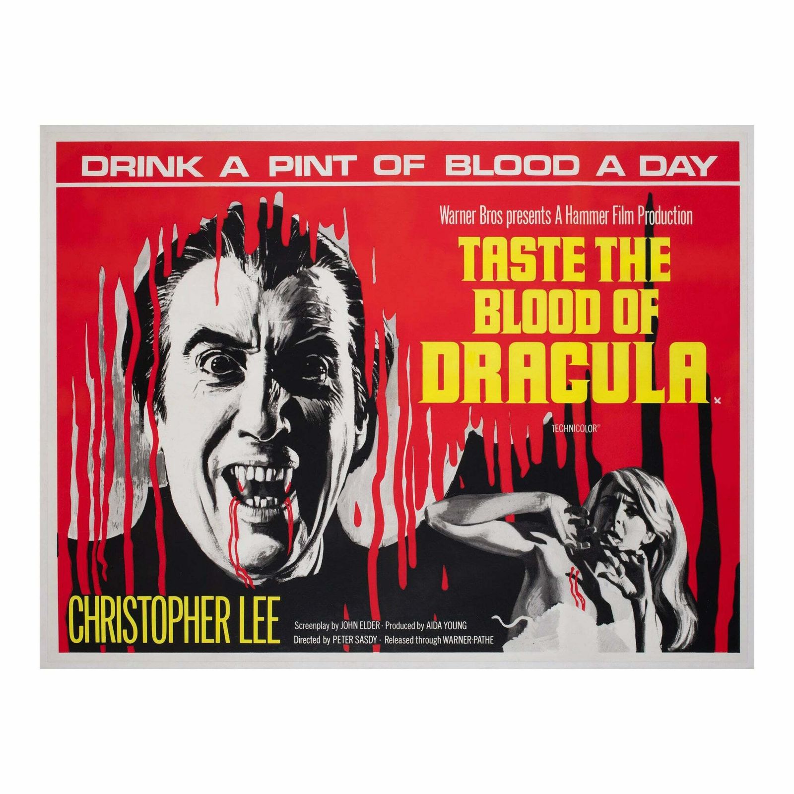 Taste The Blood Of Dracula 1970 Uk Quad Film Movie Poster