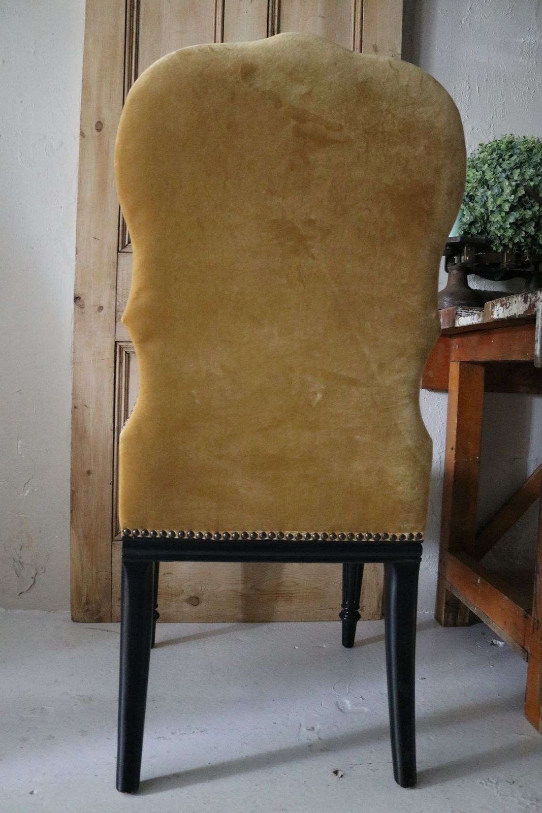 Furniture 4 X India Jane Gold Velvet Dining Chairs photo