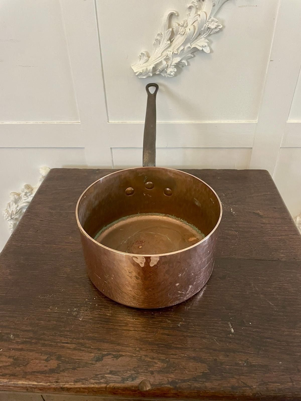 Antique 19th Century French Set Of Four Copper Pans photo furniture