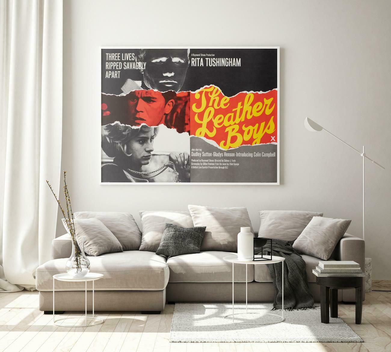 The Leather Boys 1964 Uk Quad Film Movie Poster photo furniture