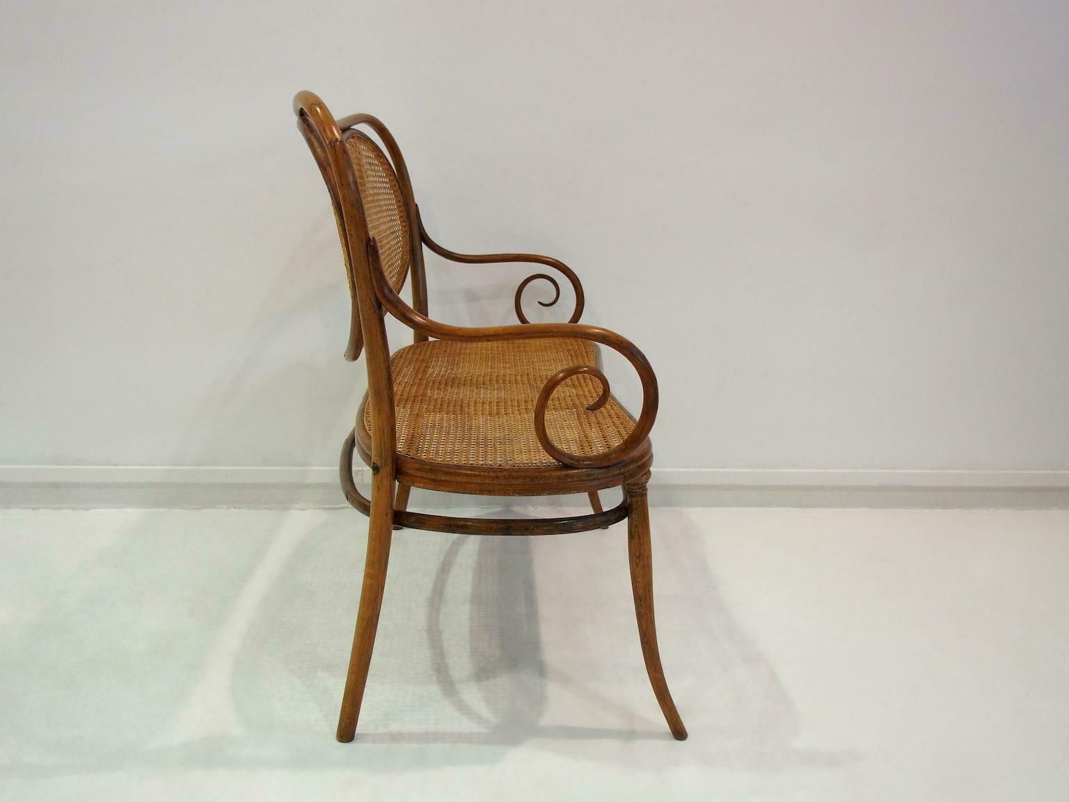 Vienna Secessionist Bentwood And Rattan Settee By Thonet Brothers photo 5885.0