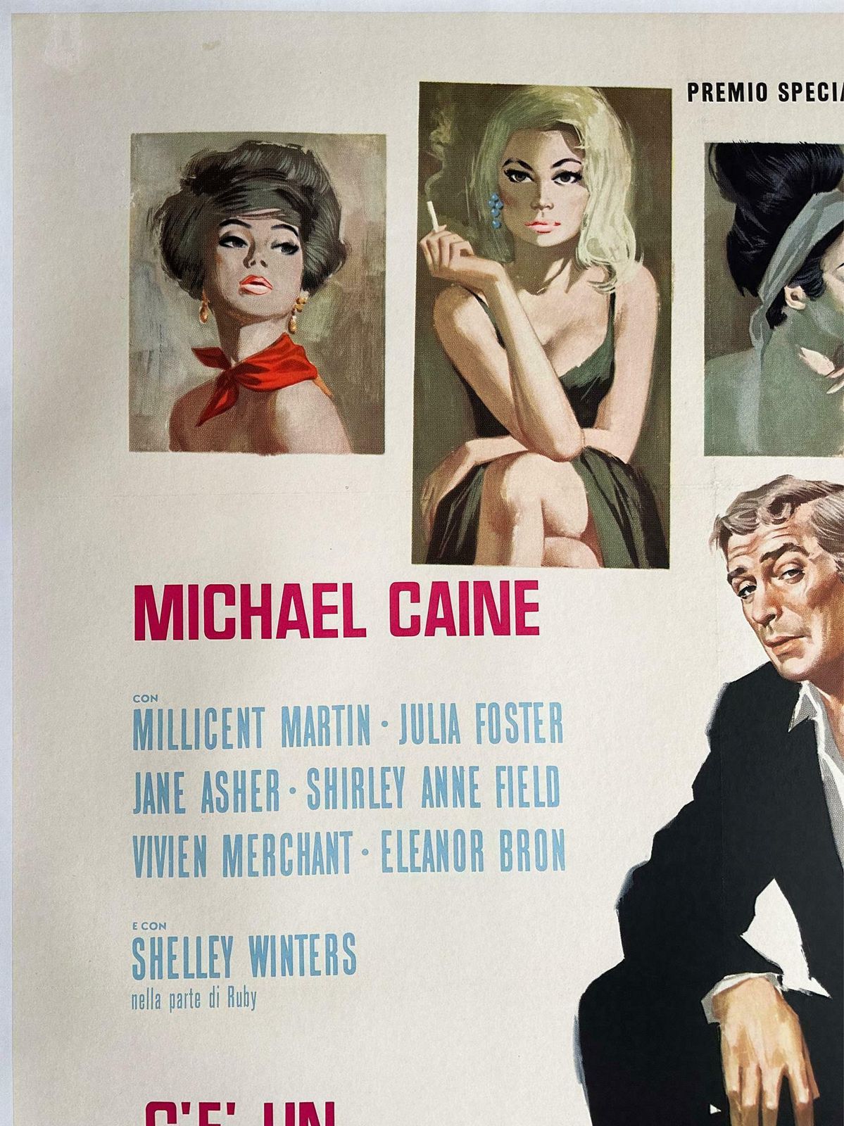 Alfie 1966 Italian 2 Foglio Film Poster, Sandro Symeoni photo for sale