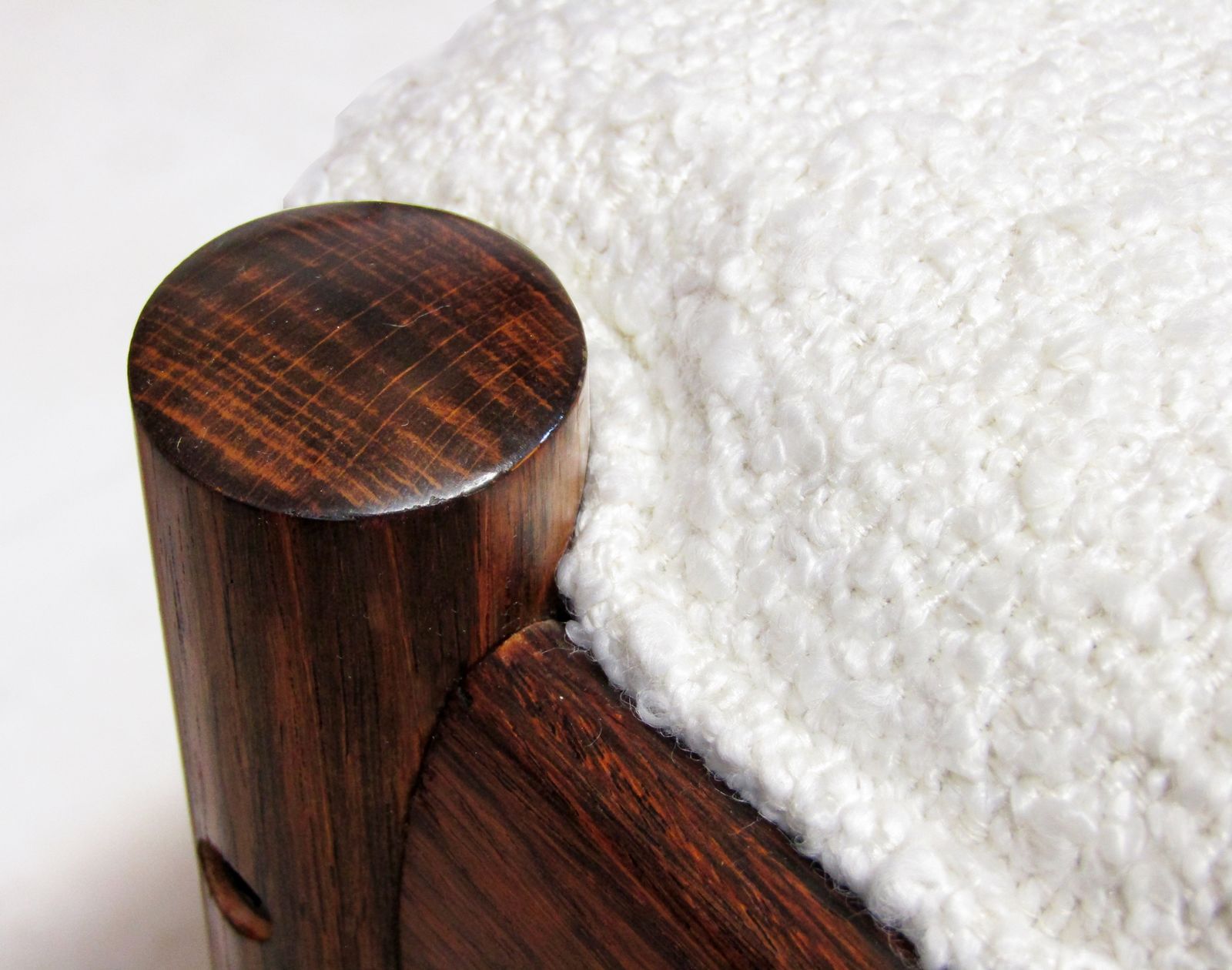 Six Dining Chairs In Danish Rosewood And Ivory Bouclé By Sven Ivar Dysthe For Dokka photo vintage