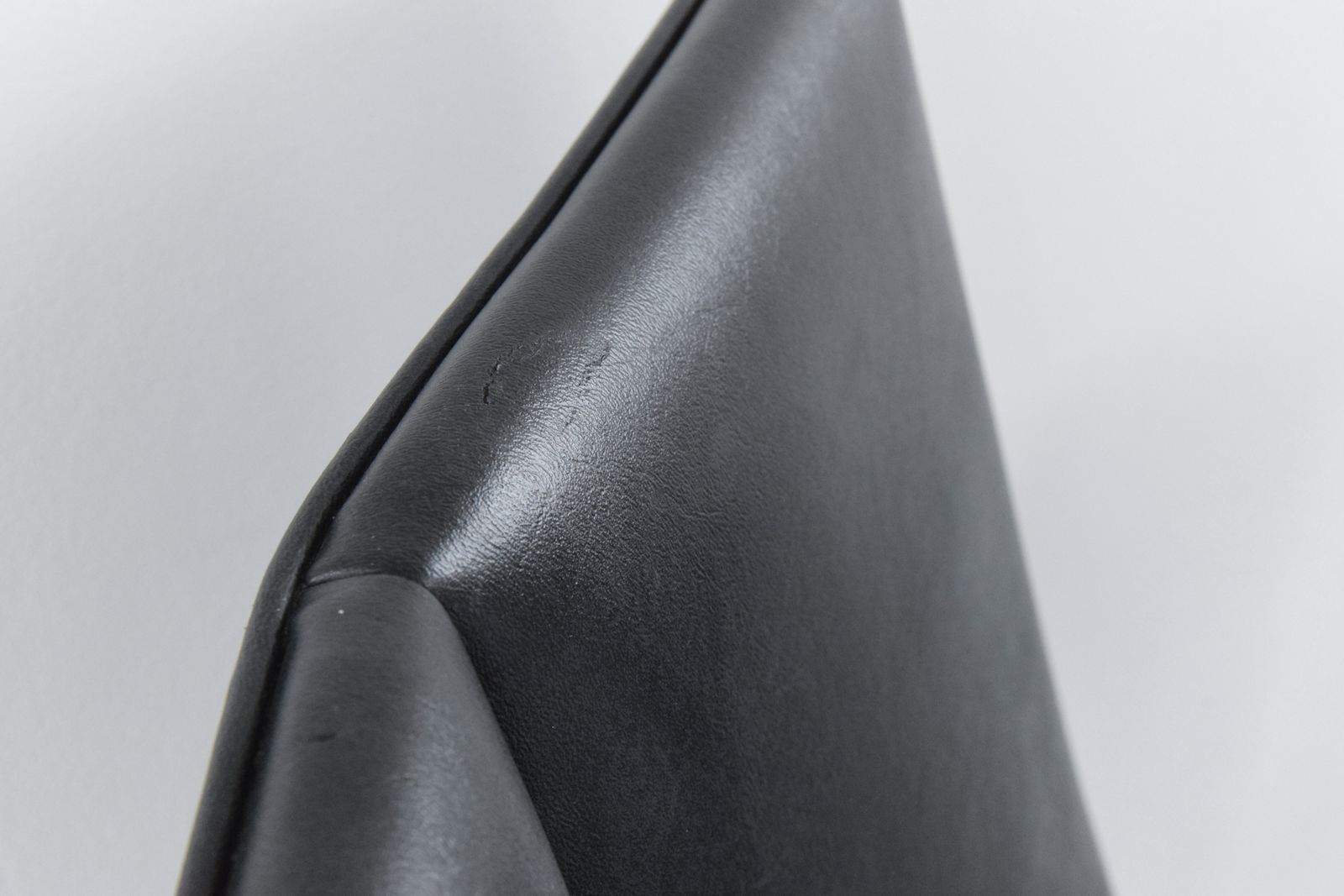 Vintage Single Black / Charcoal Grey Vinyl Fixed Swivel Arm Chair From Carlisle's Civic Centre Council Chamber photo vinterior