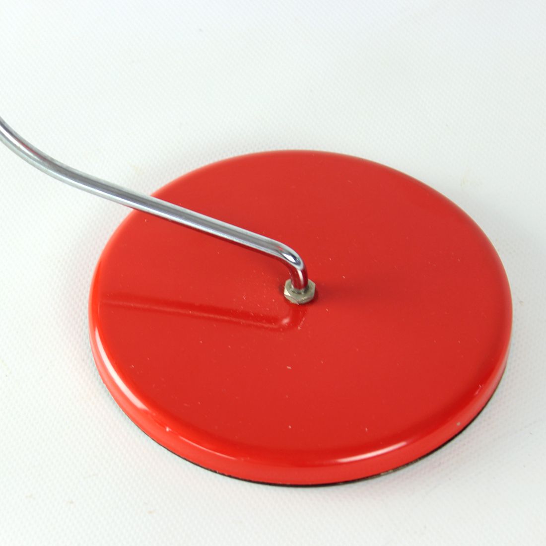Midcentury Lidokov L193 Table Lamp By Josef Hurka In Red Metal, Czechoslovakia 1960s photo buy
