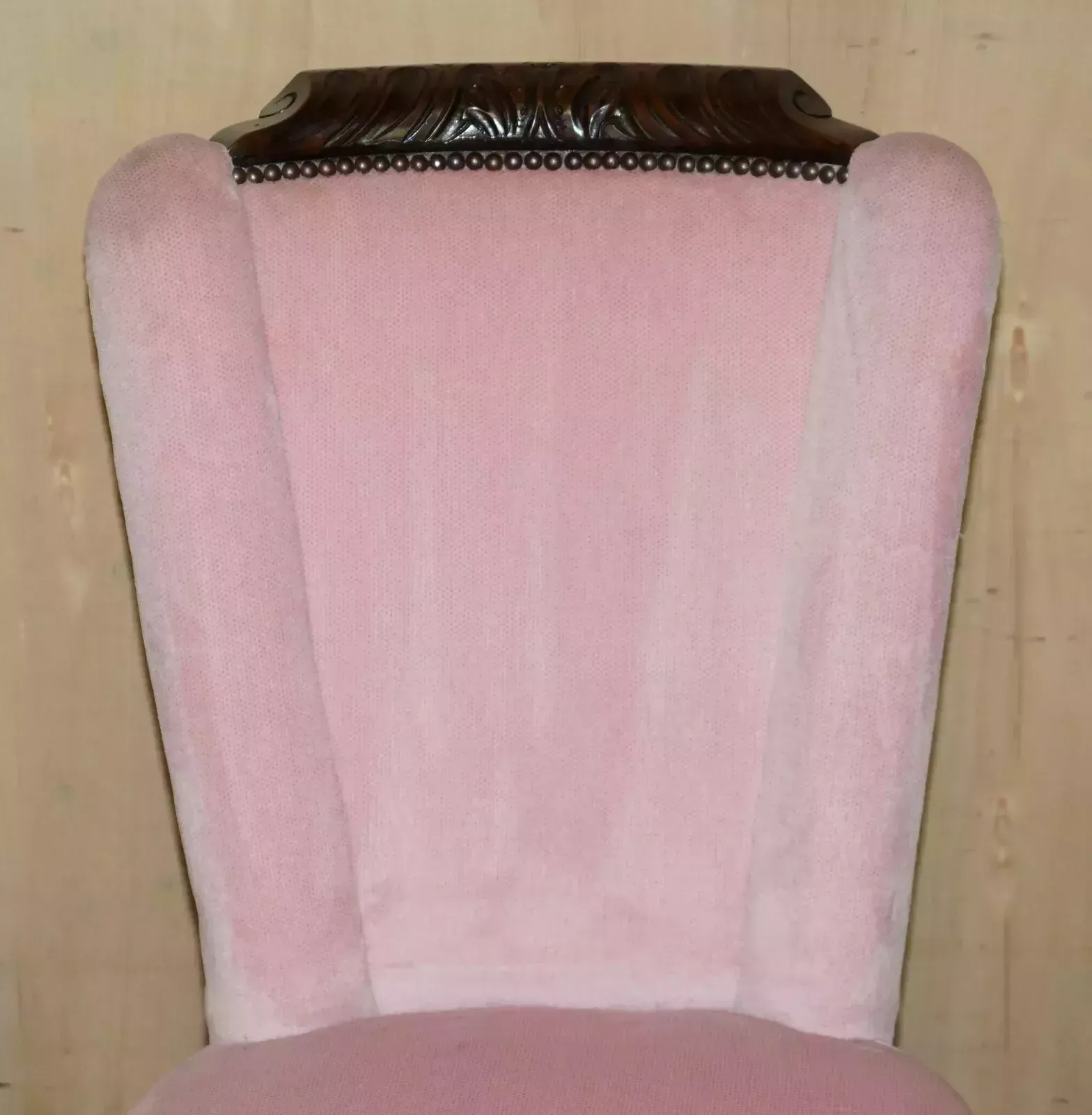 Six Lovely Vintage Hand Carved Claw & Ball Cabriolet Leg Mahogany Dining Chairs photo Furniture