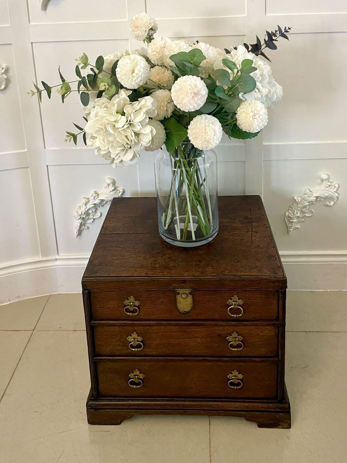 Antique Early 18th Century Quality Oak Box Chest photo Furniture