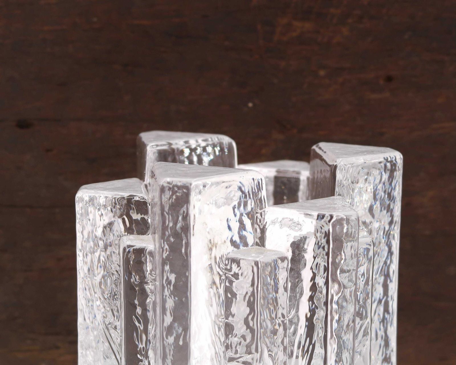 Swedish Glass Tealight Holder By Christer Sjogren For Lindshammar, 1960s / Candle Holder, Candleholder, Art, Scandinavian, Sweden photo vinterior