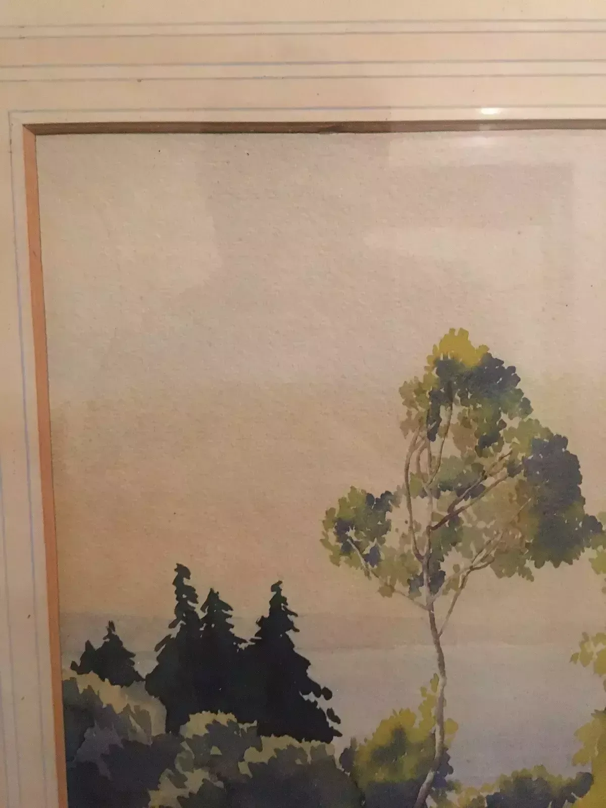 Large Original Watercolour Painting L W Daniels Mid Century Art Landscape photo vintage