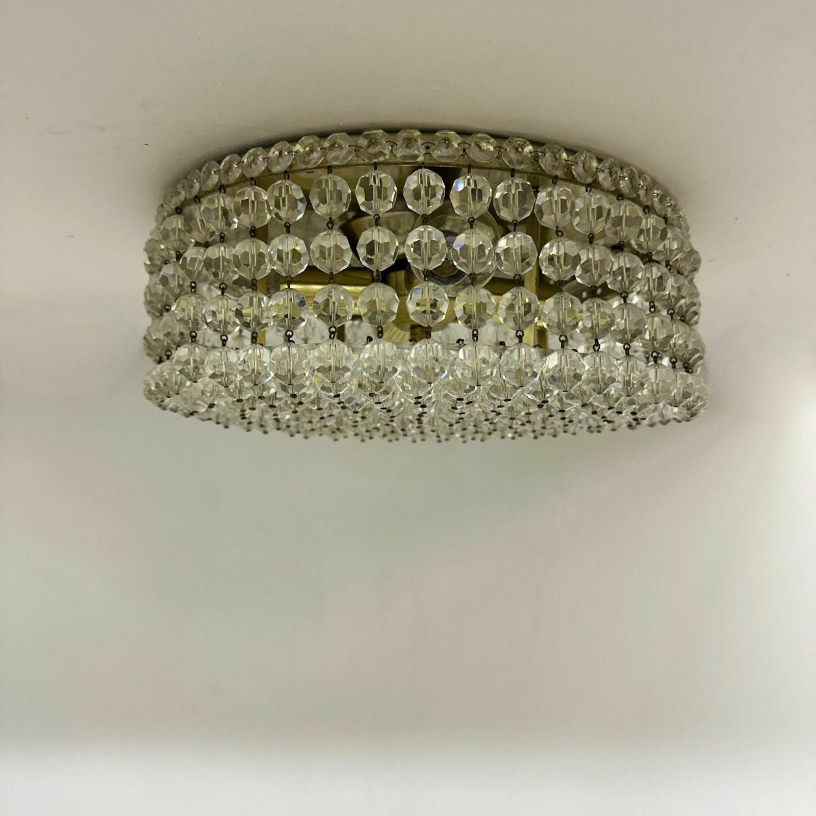 Verlichting Plafondlamp Met Swarovski Kristallen, Jaren 1970 photo