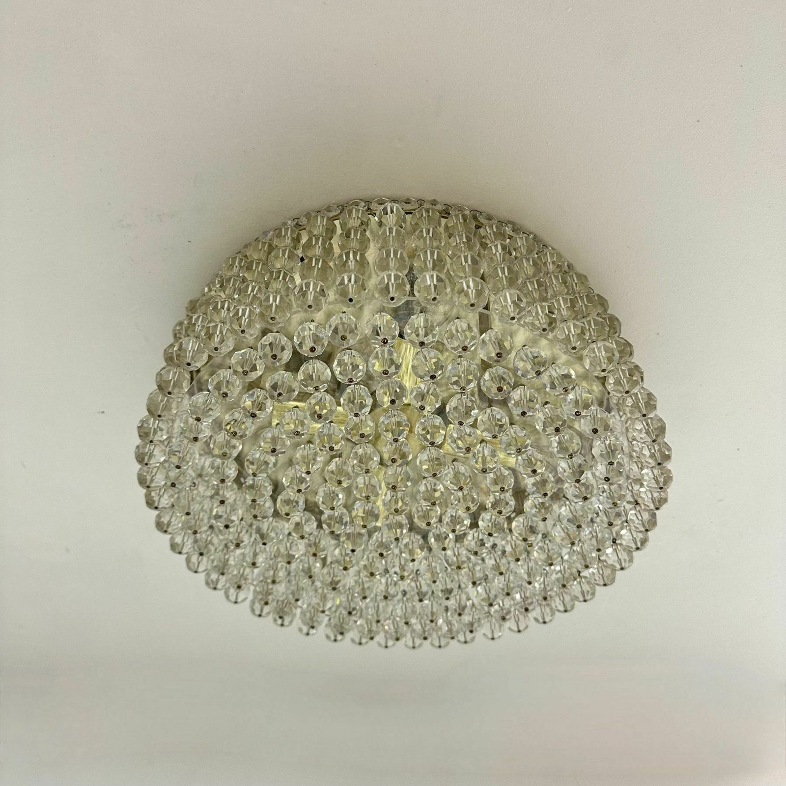 photo vinterior Plafondlamp Met Swarovski Kristallen, Jaren 1970