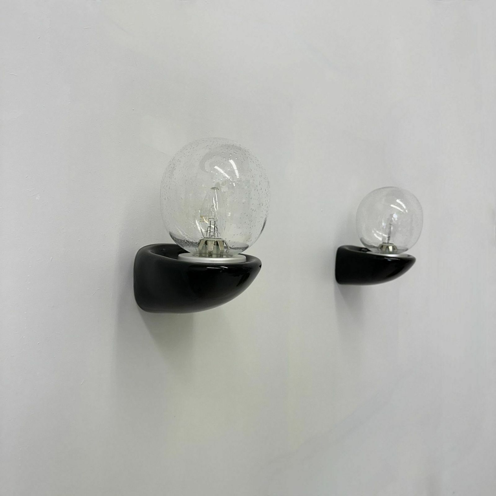 Lighting Pair Of 2 Sphinx Holland Ceramic Wall Lamps , 1980s photo
