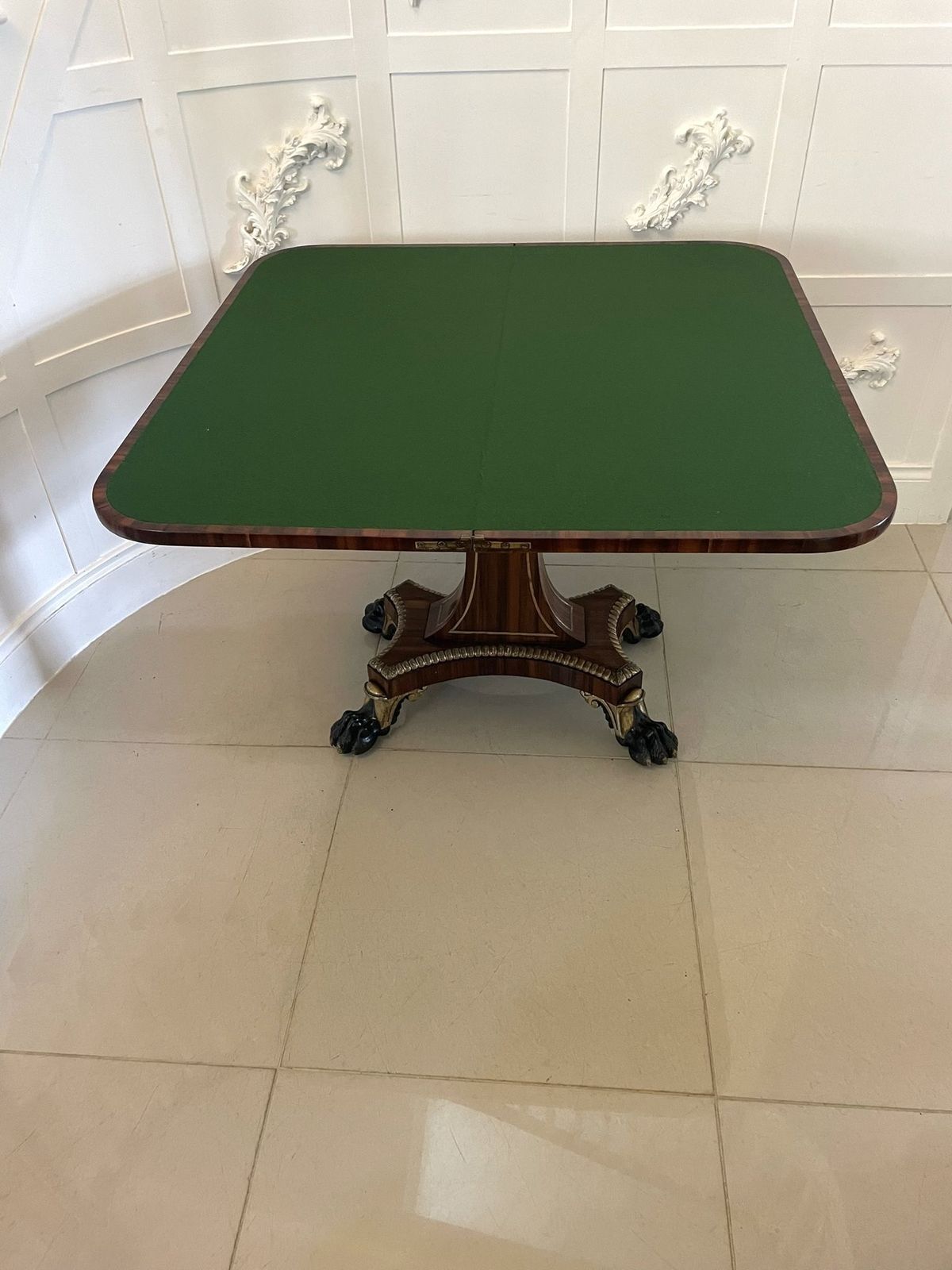Magnificent Quality Antique George III Rosewood Brass Inlaid Side Table By George Bullock photo vinterior