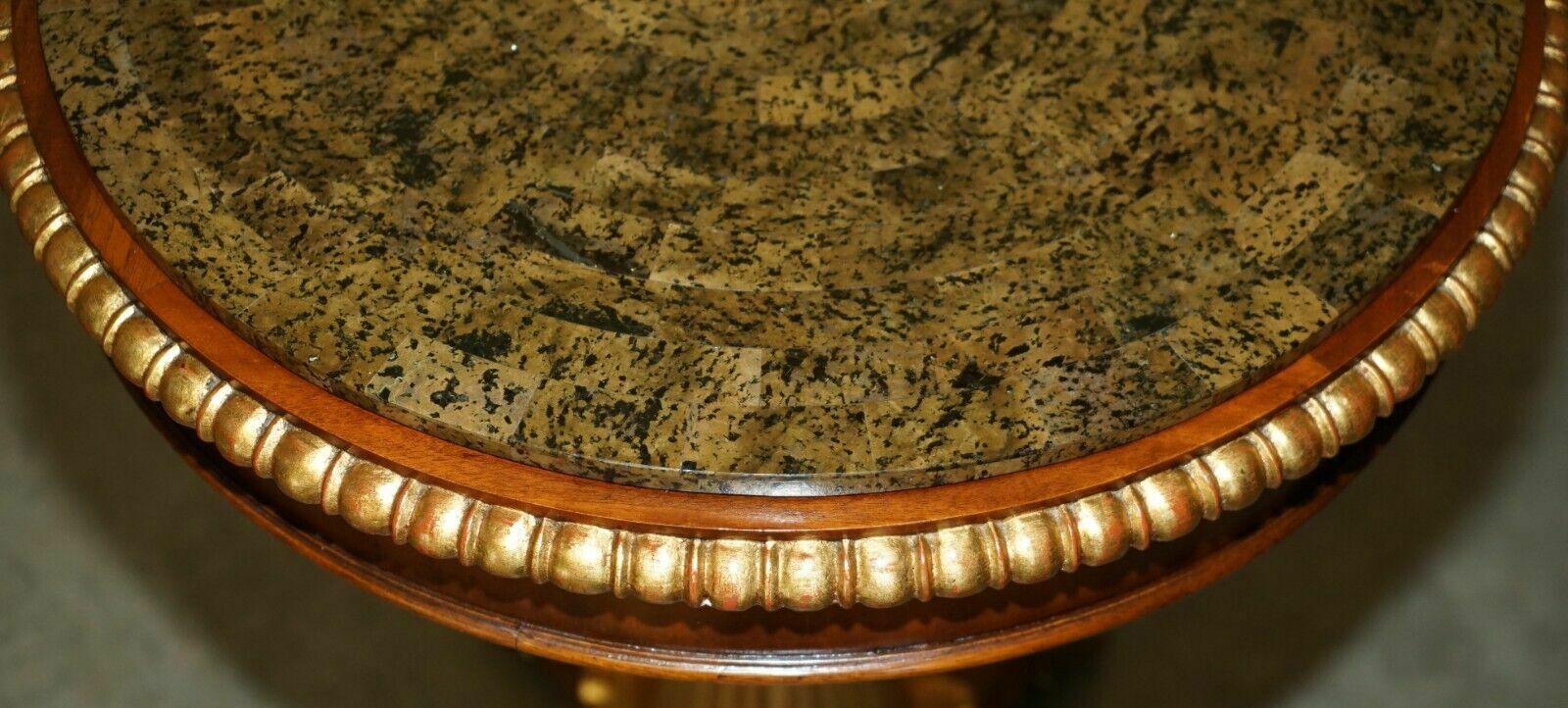 Sublime Pair Of Vintage Marble Topped Side End Tables Solid Brass Lions Paw Feet photo 2950.0