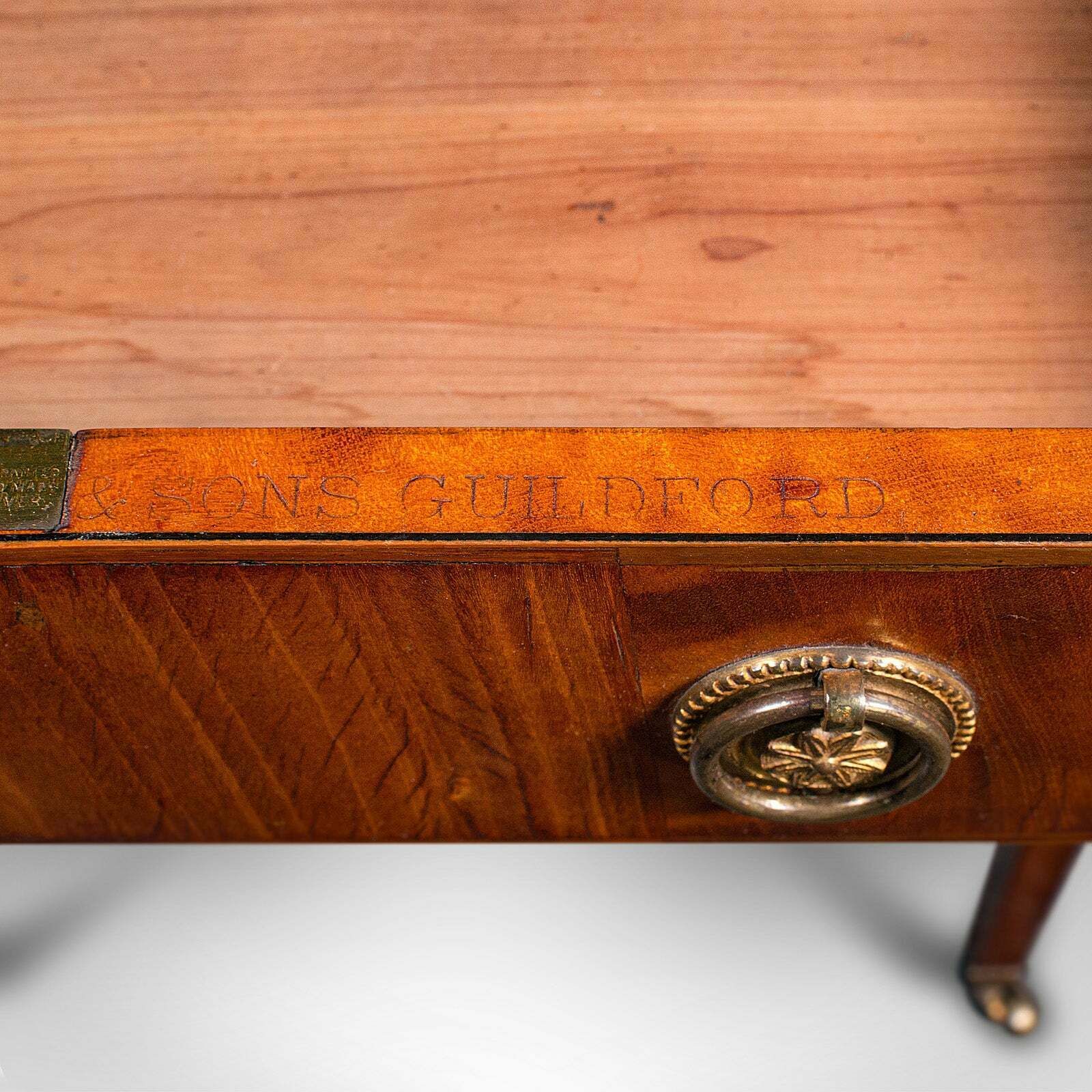 Furniture Small Antique Pembroke Table, English Satinwood, Occasional, Williamson, Regency photo