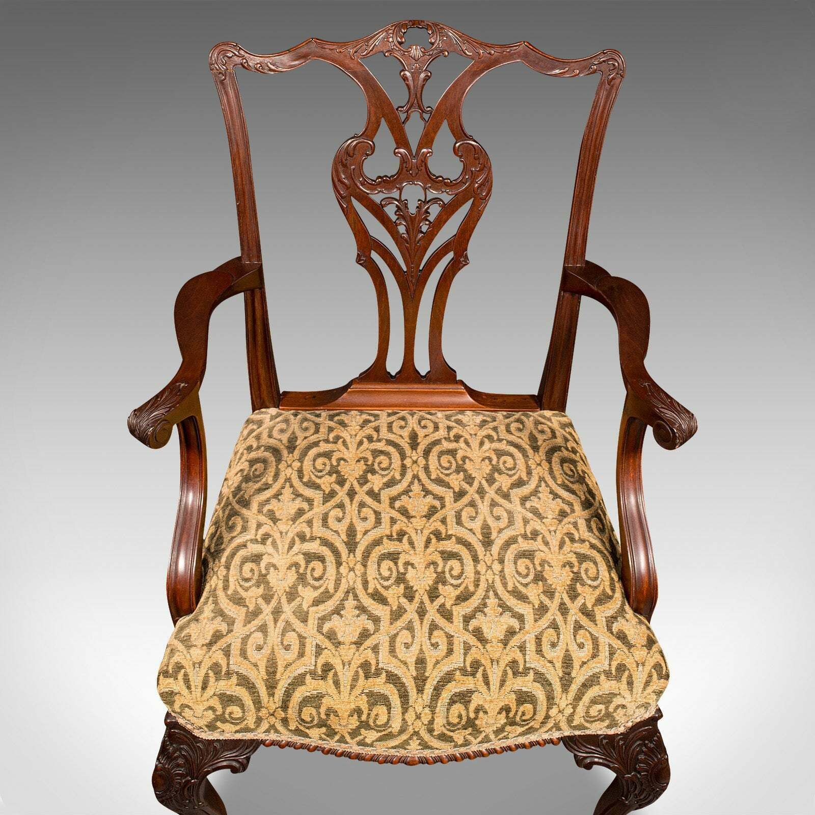 Antique Drawing Room Armchair, English, Elbow Chair, Chippendale Revival, C.1900 photo buy