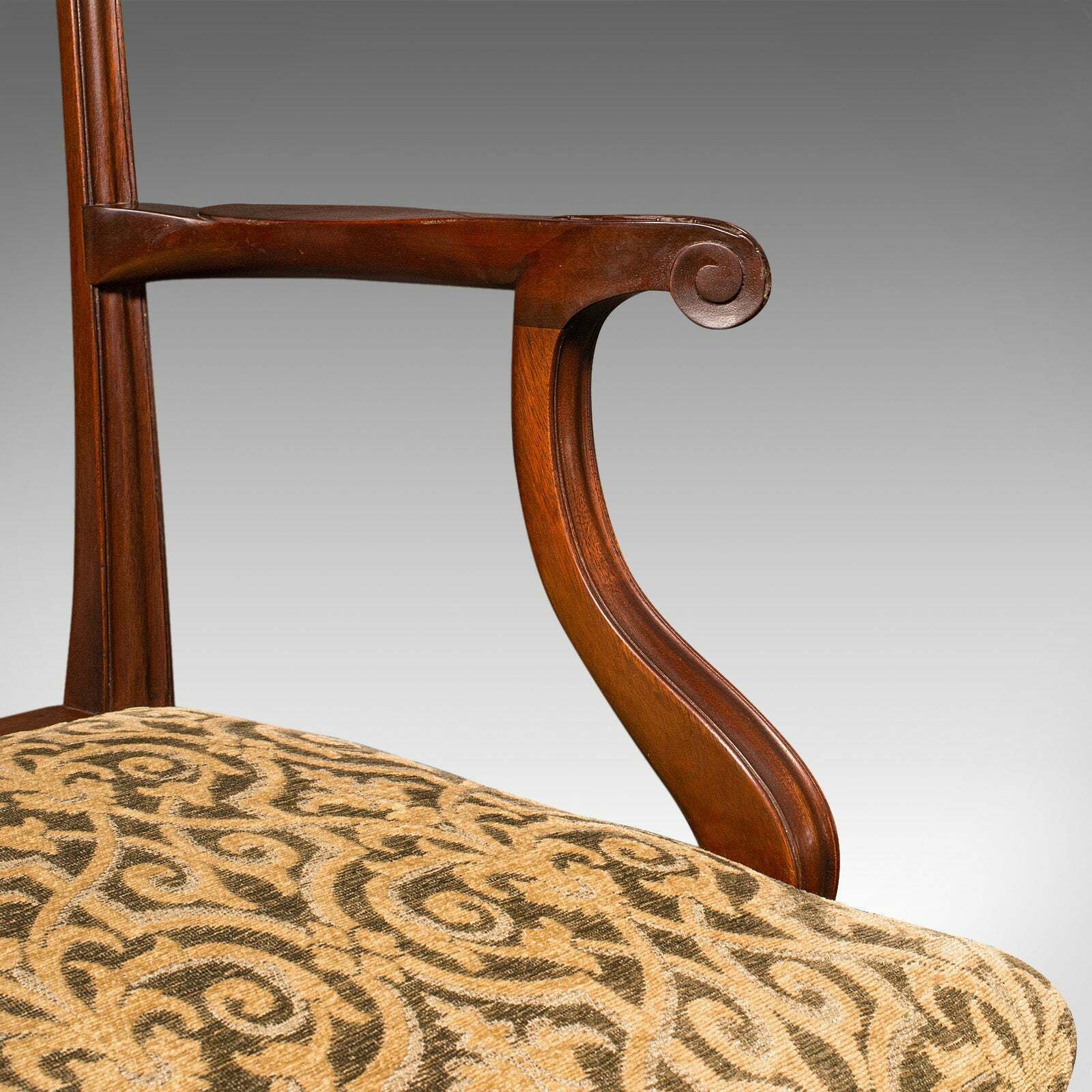 photo for sale Antique Drawing Room Armchair, English, Elbow Chair, Chippendale Revival, C.1900
