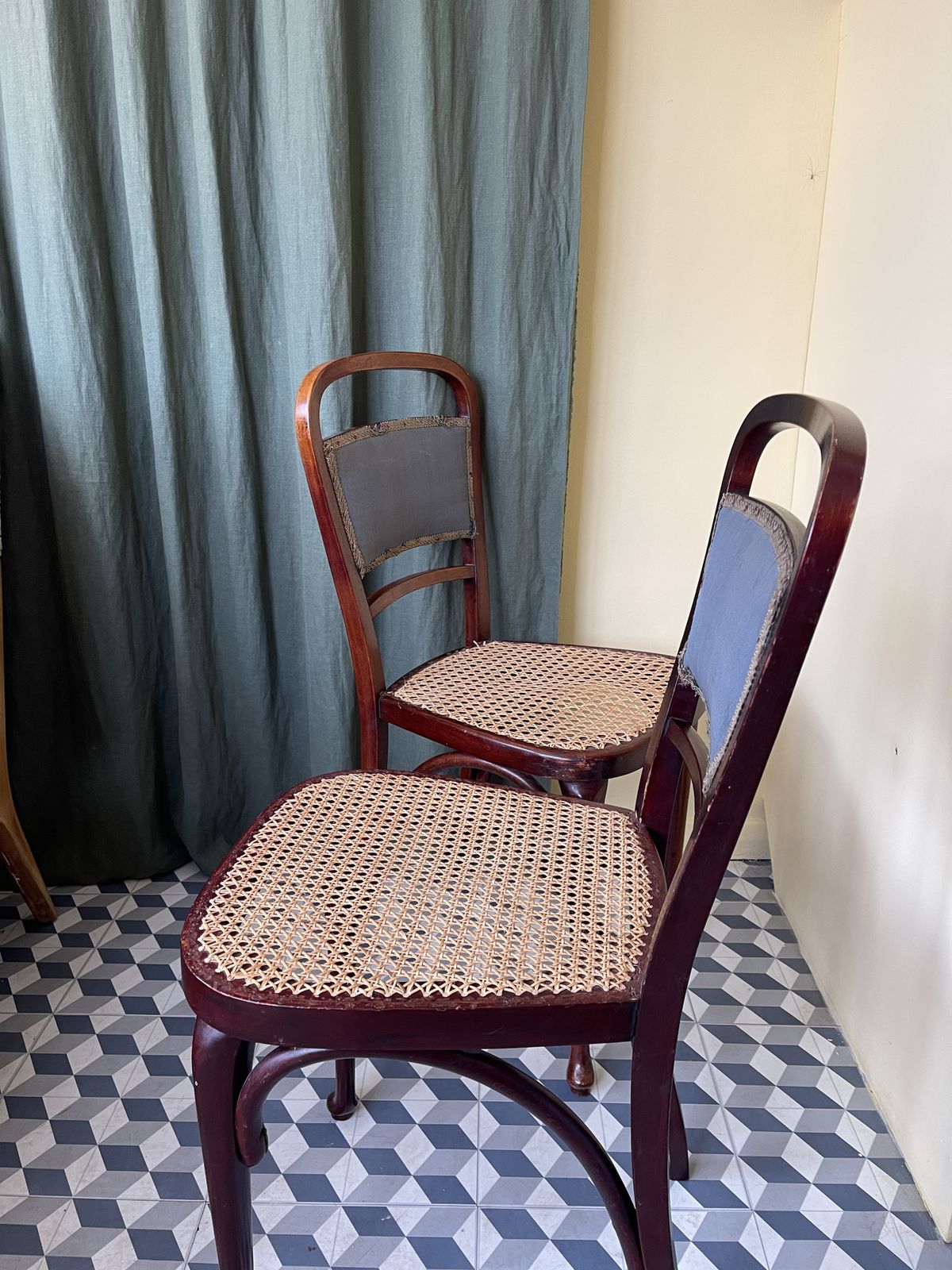 photo for sale Pair Of Original Bentwood Thonet Chairs Model No 461