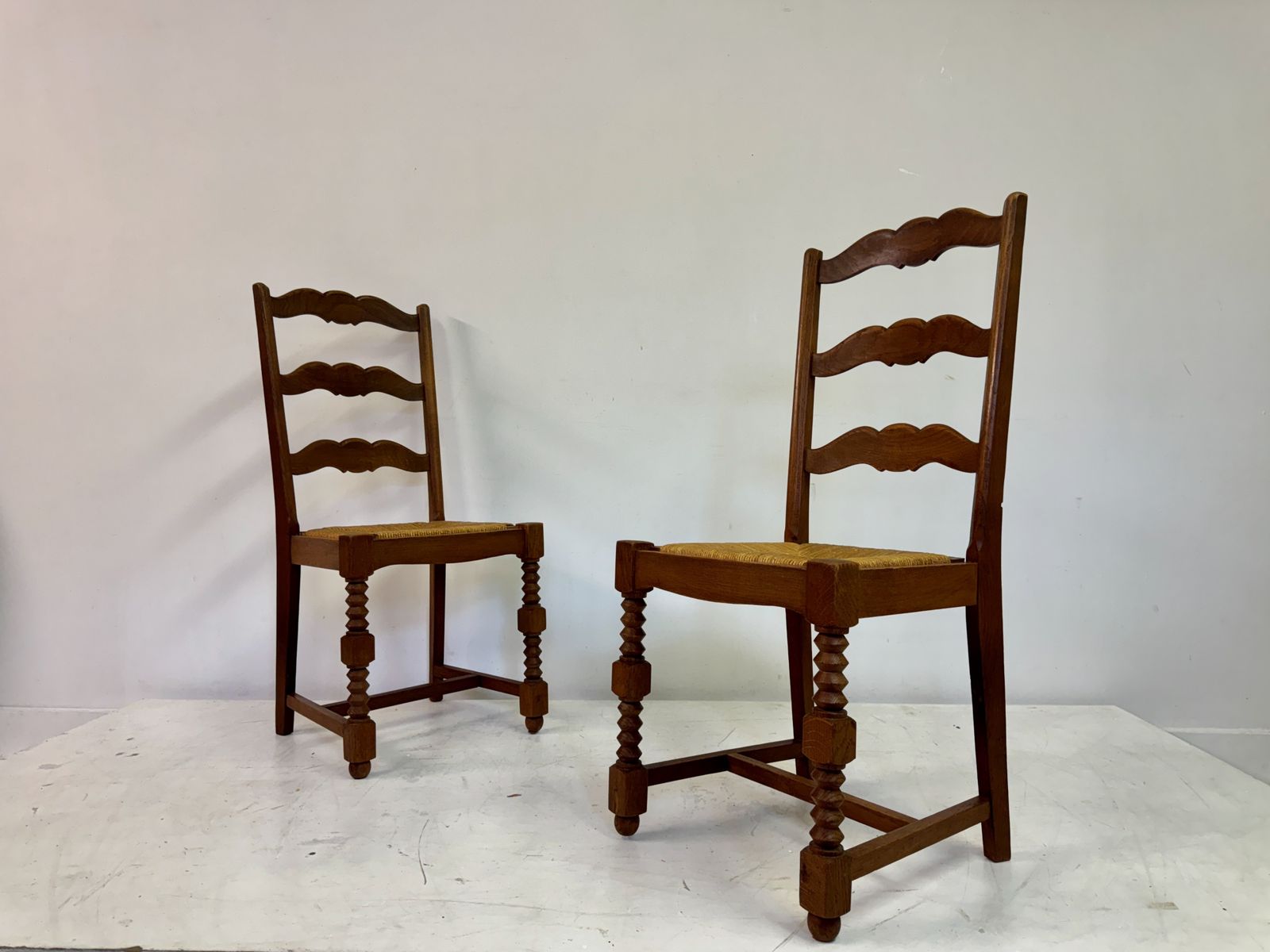 Pair Of 1950s French Side Chairs In The Style Of Charles Dudouyt photo for sale