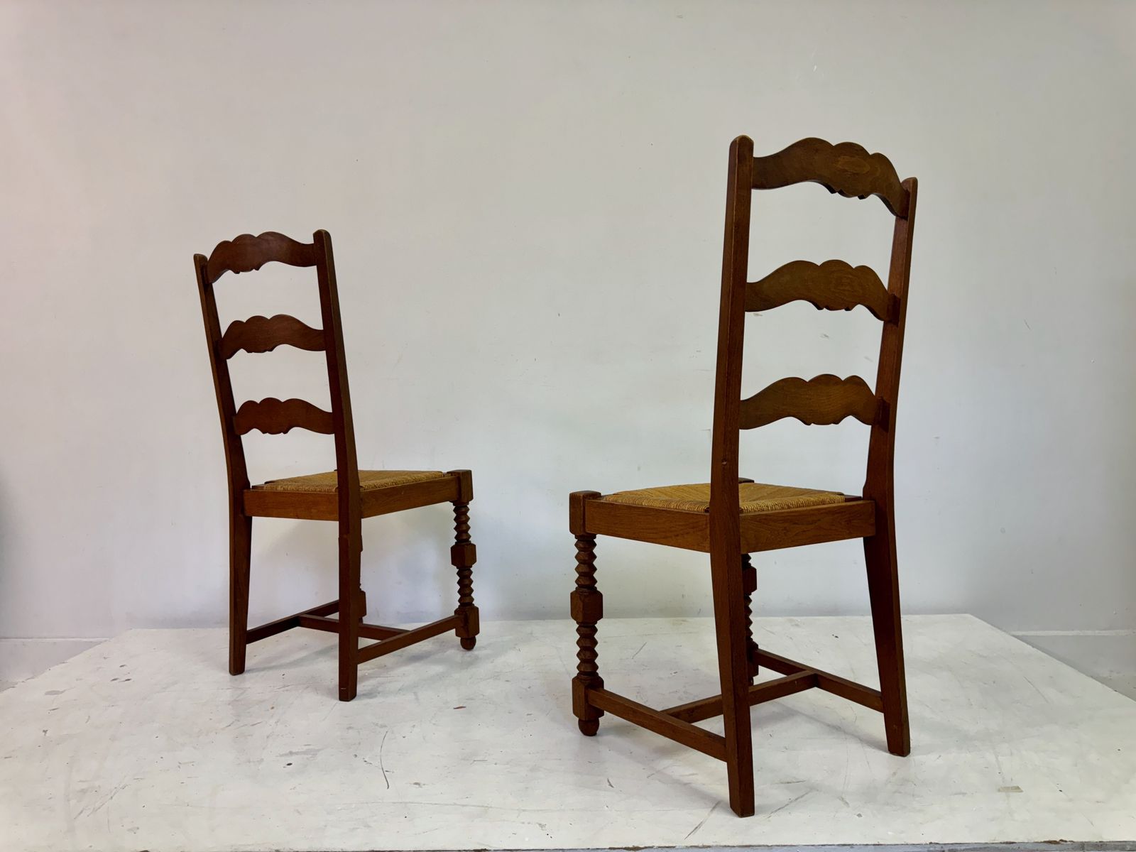 Pair Of 1950s French Side Chairs In The Style Of Charles Dudouyt photo buy