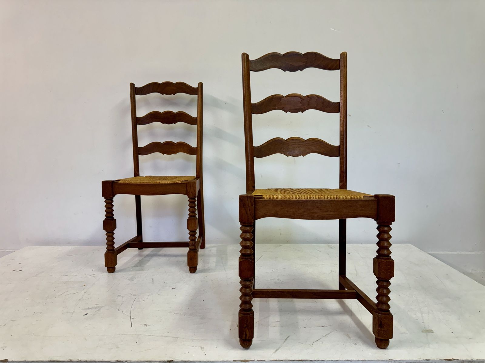 photo furniture Pair Of 1950s French Side Chairs In The Style Of Charles Dudouyt
